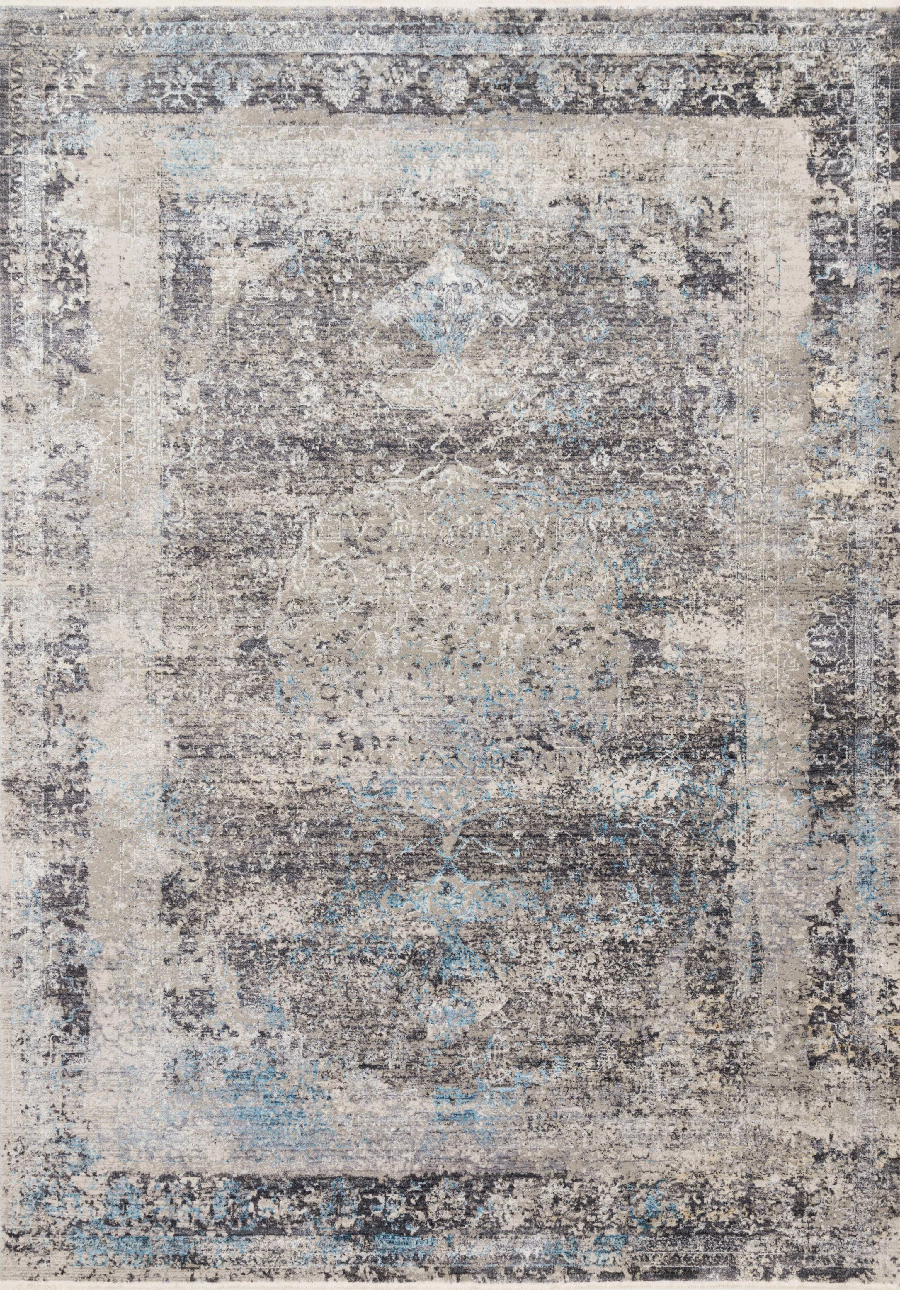 Loloi | Franca Collection | Charcoal / Sky | FRN-03