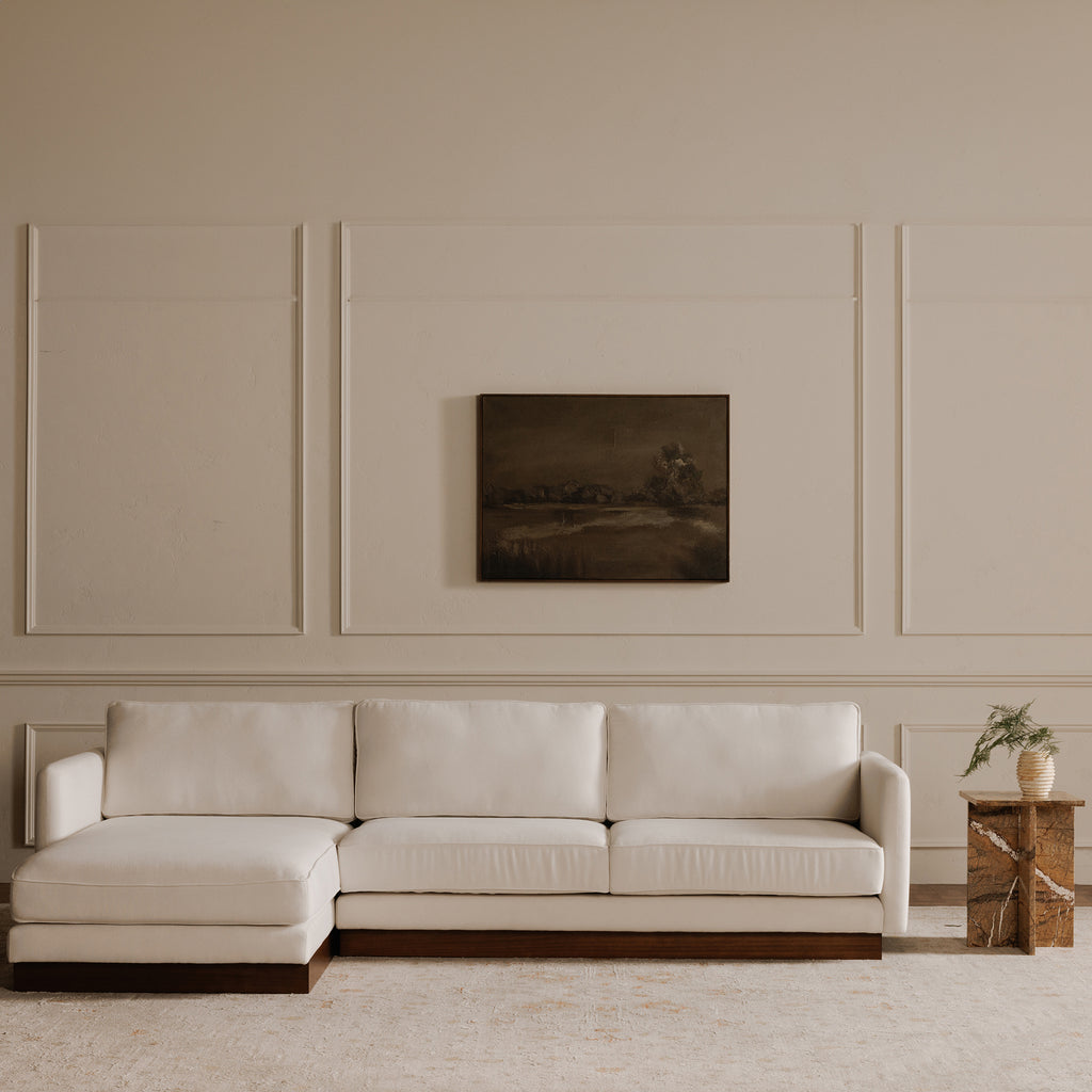 Vernon Left Sectional White