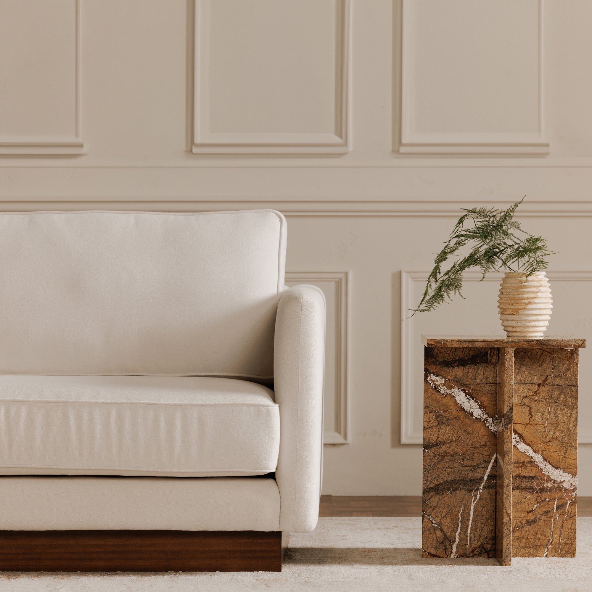 Vernon Left Sectional White