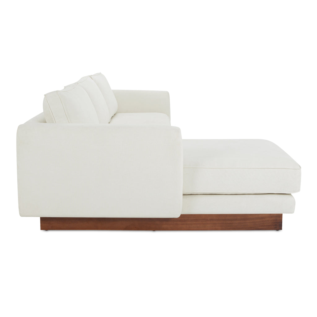 Vernon Left Sectional White