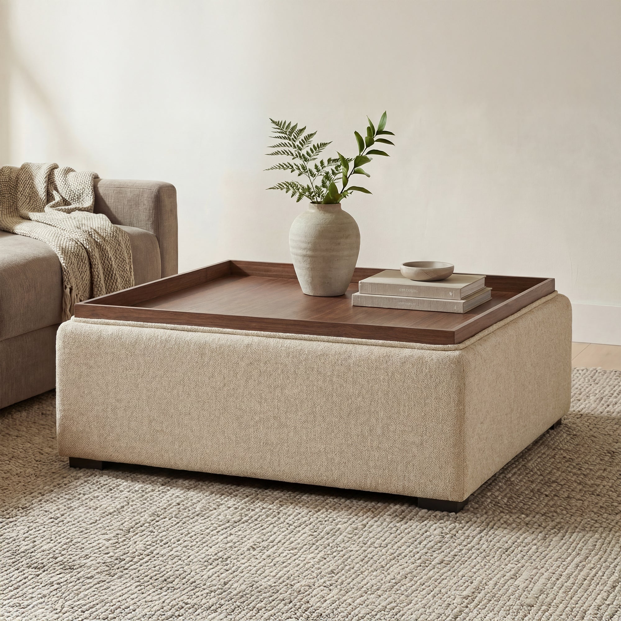 Montana Storage Ottoman Flecked Oat