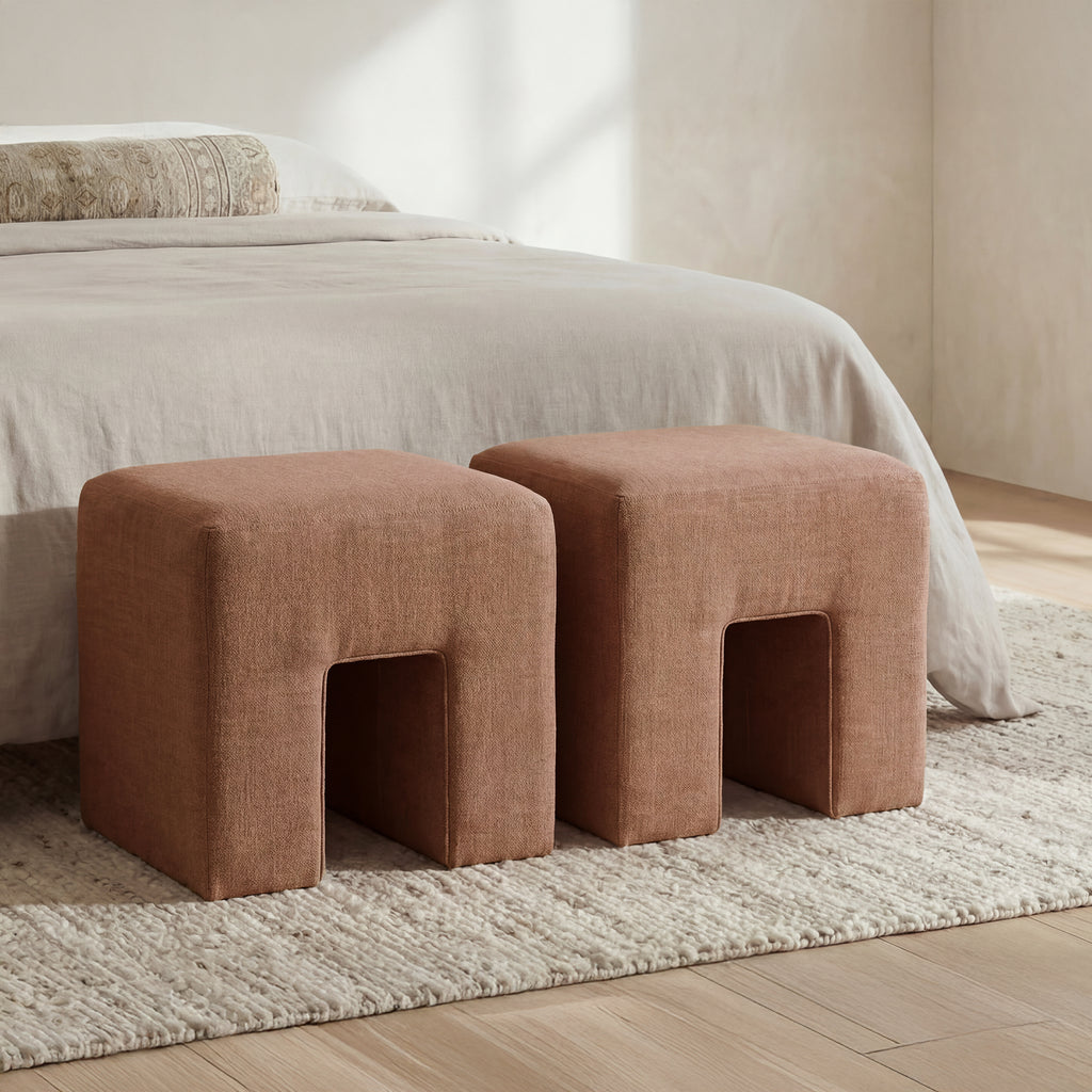 Aidy Stool Washed Pink