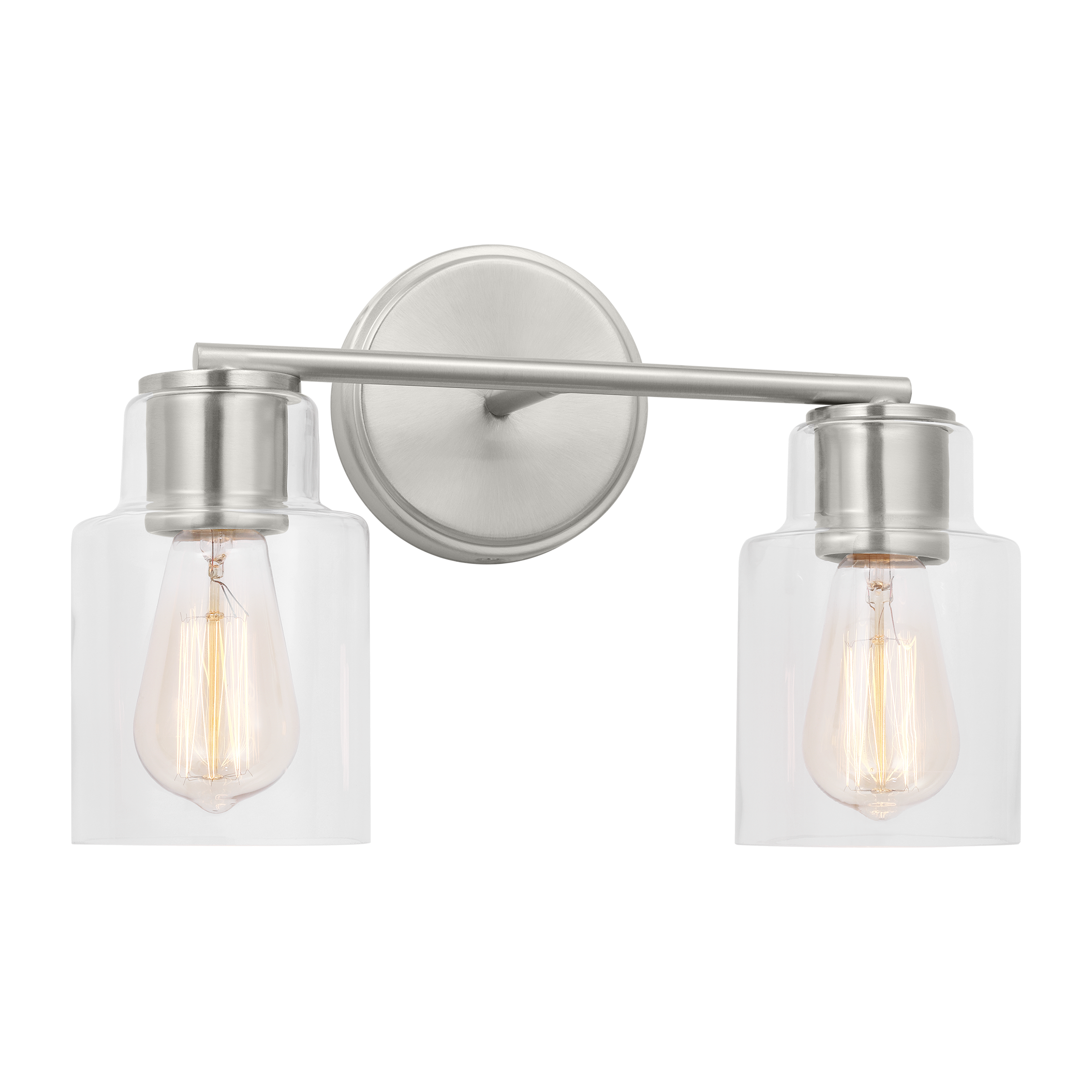 Sayward 2-Light Bath Sconce | Brushed Steel Bulb(s) Not Included