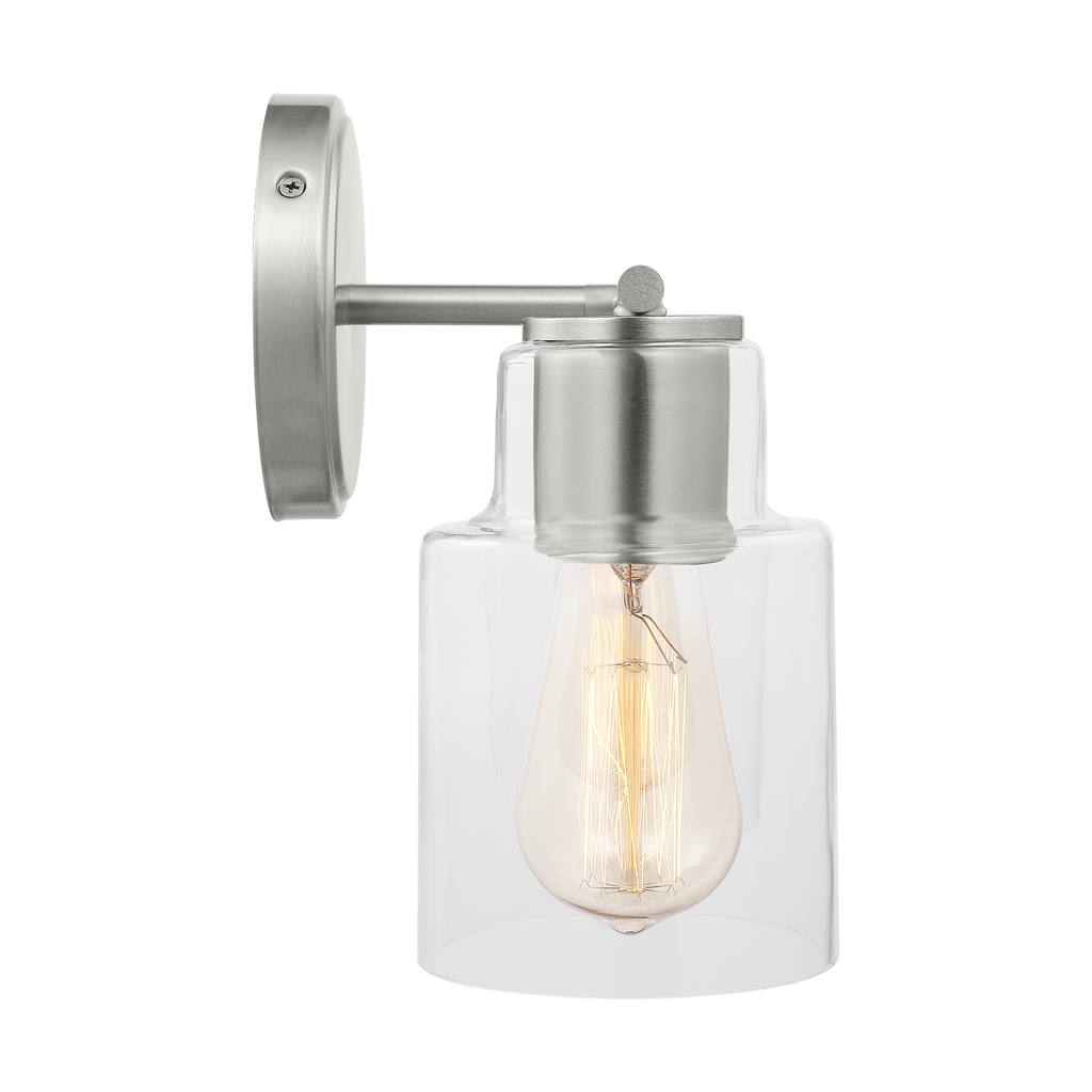 Sayward 2-Light Bath Sconce | Brushed Steel Bulb(s) Not Included
