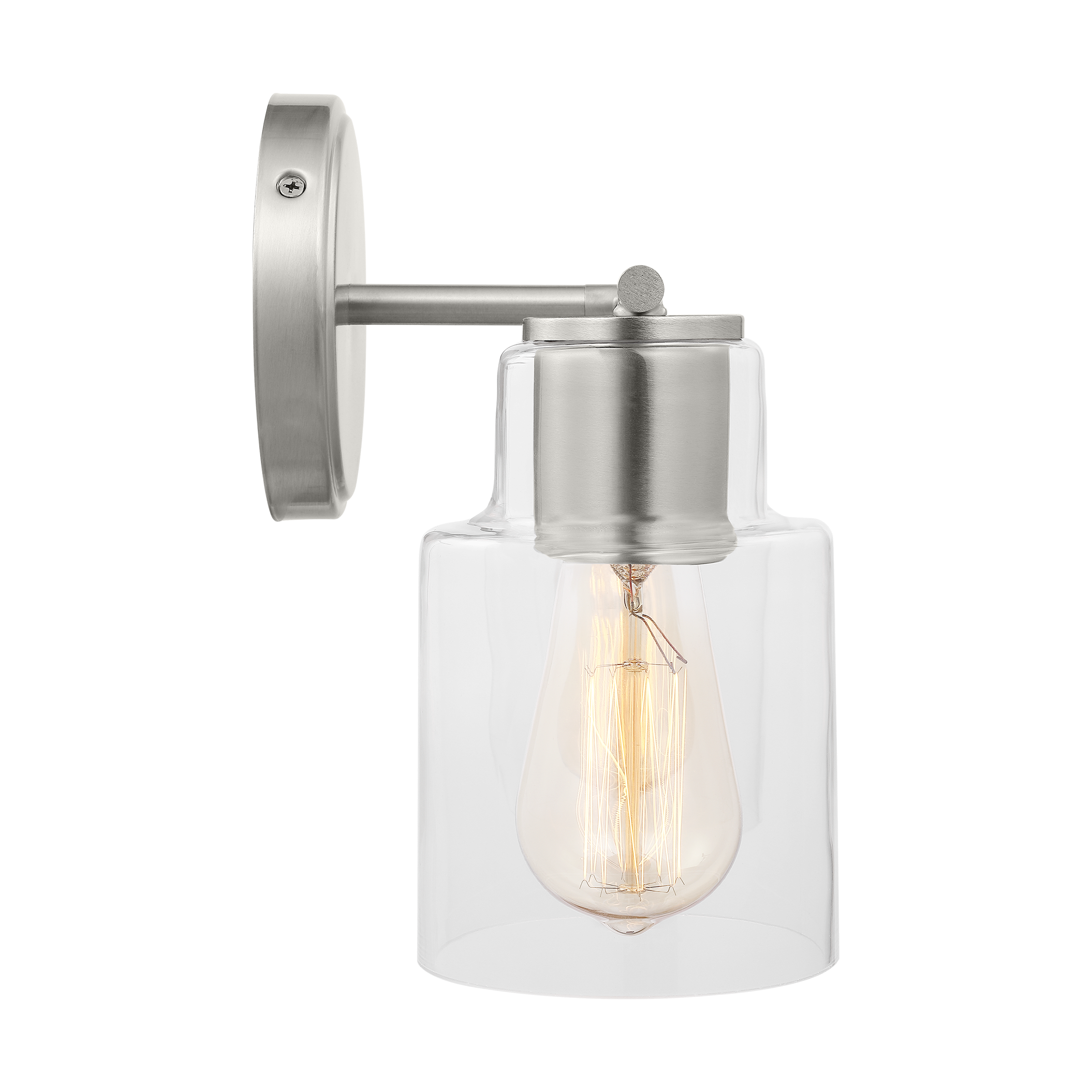 Sayward 2-Light Bath Sconce | Brushed Steel Bulb(s) Not Included