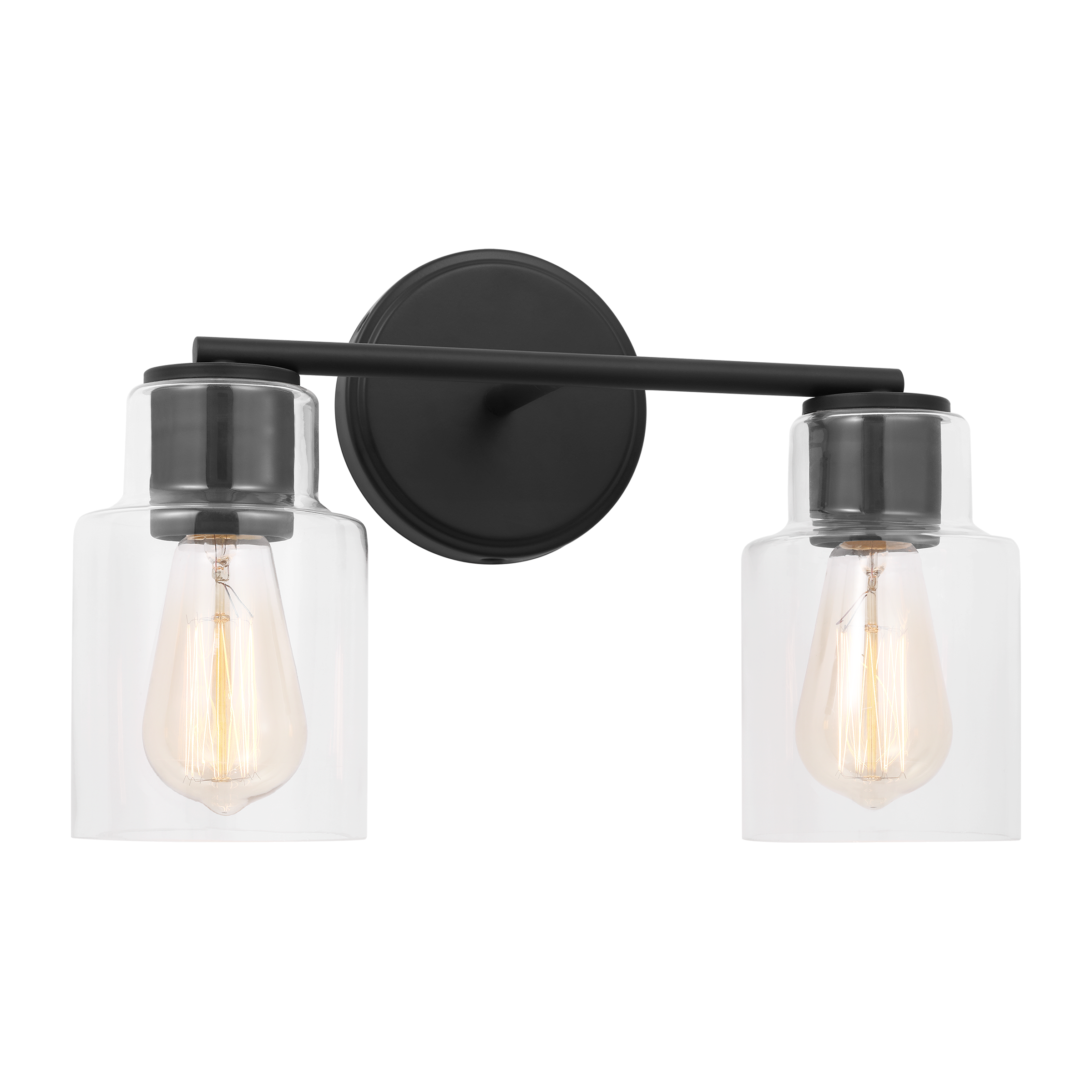 Sayward 2-Light Bath Sconce | Midnight Black Bulb(s) Not Included
