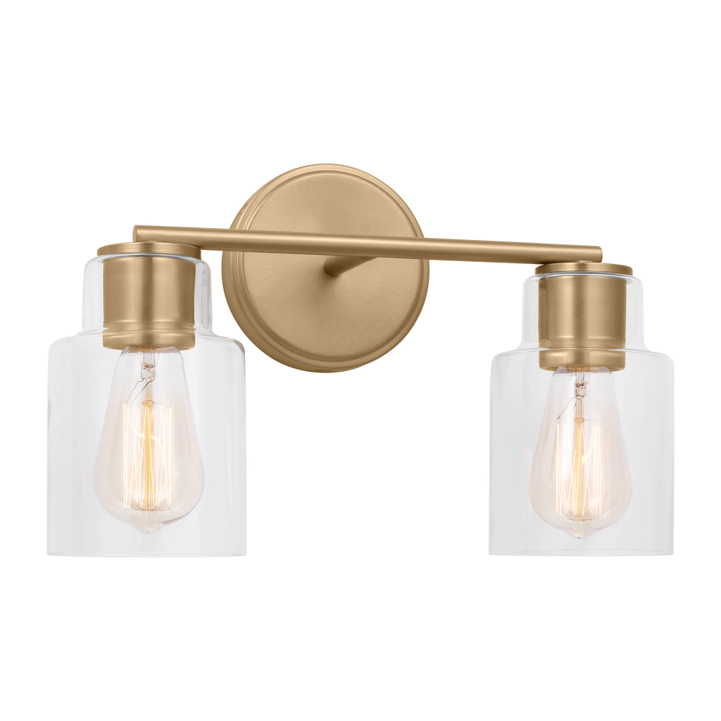 Sayward 2-Light Bath Sconce | Satin Brass Bulb(s) Not Included