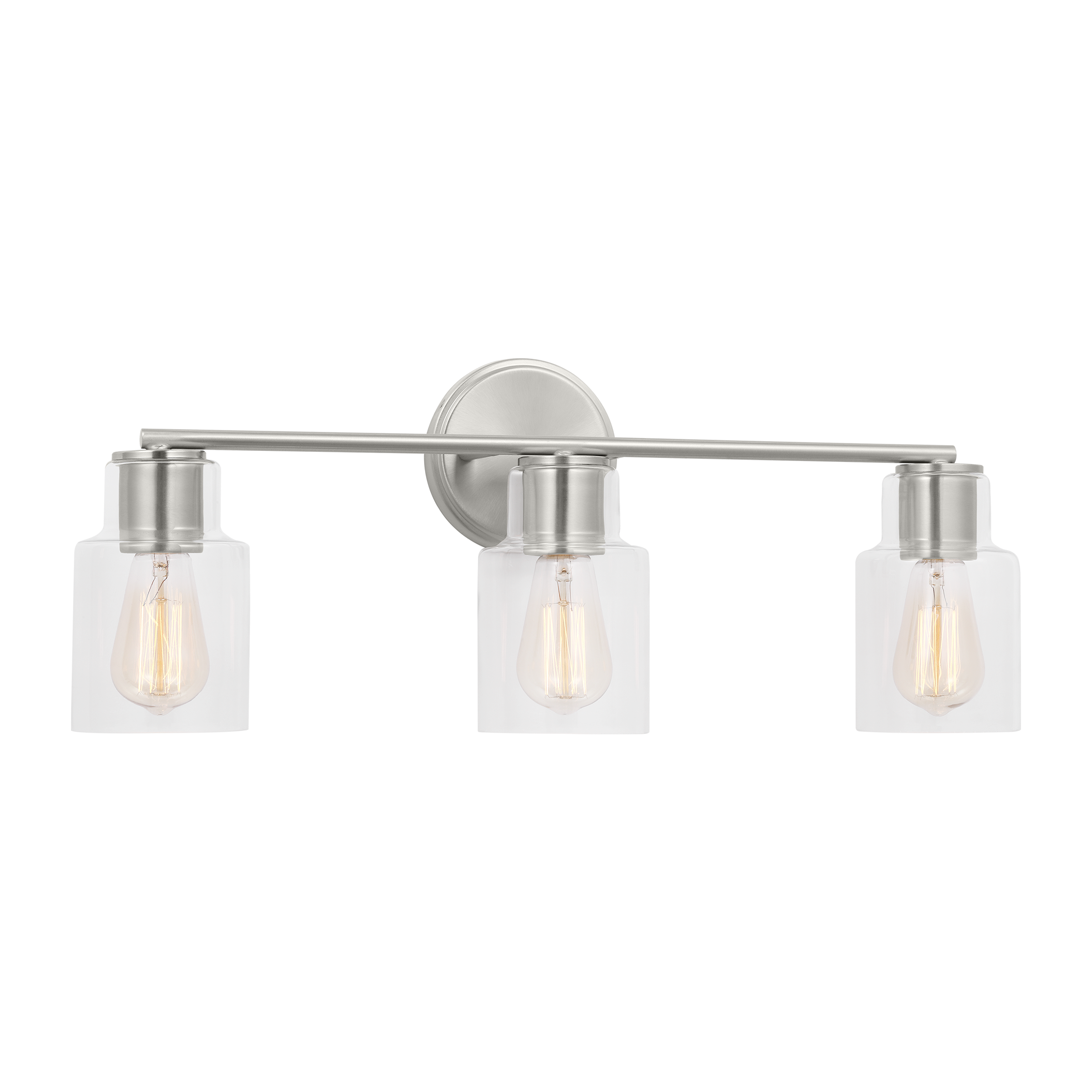 Sayward 3-Light Bath Sconce | Brushed Steel Bulb(s) Not Included