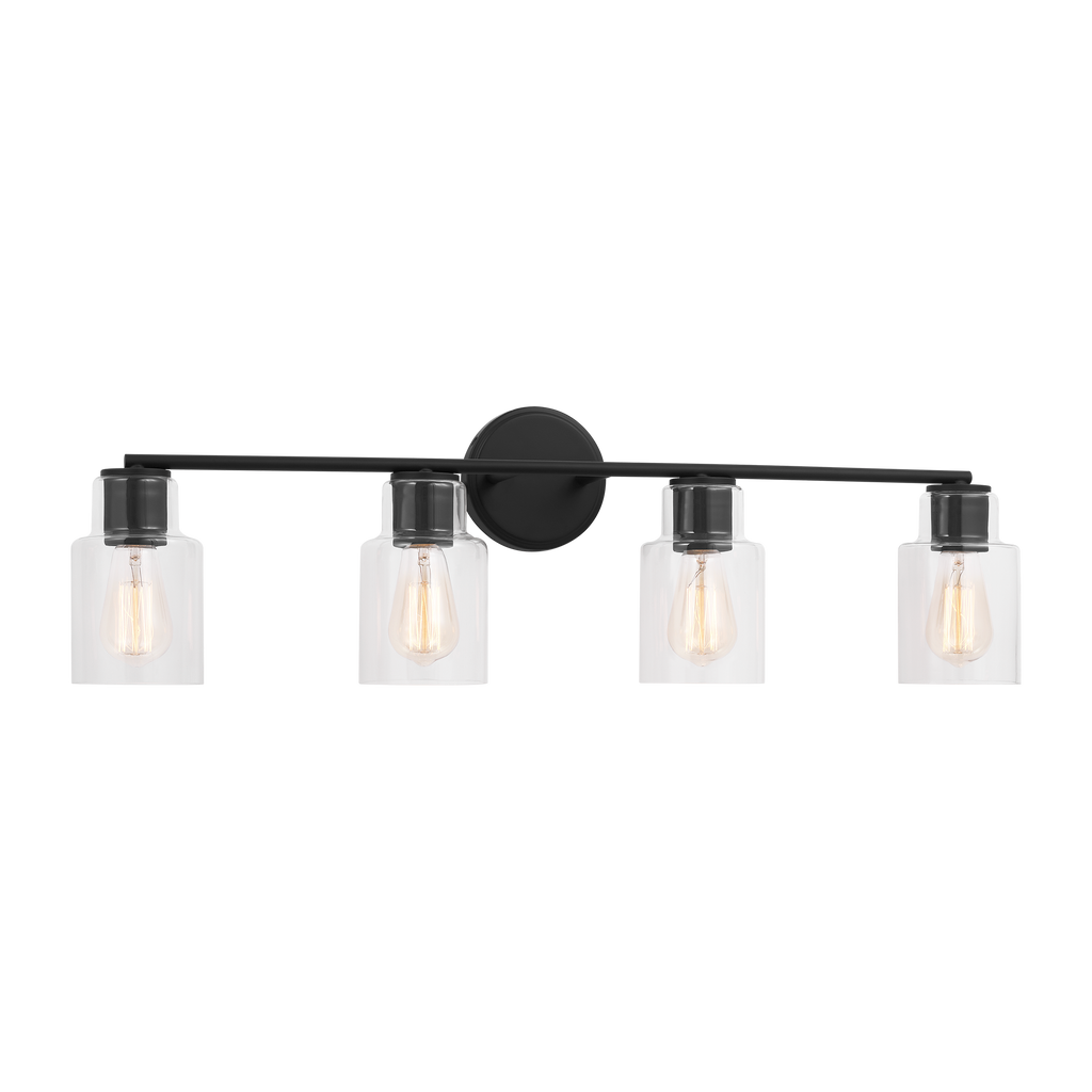 Sayward 4-Light Bath Sconce | Midnight Black Bulb(s) Not Included