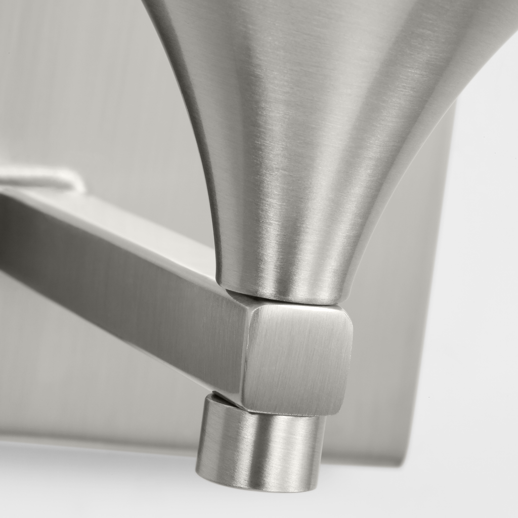 Toffino 1-Light Bath Sconce | Brushed Steel | Milk Glass