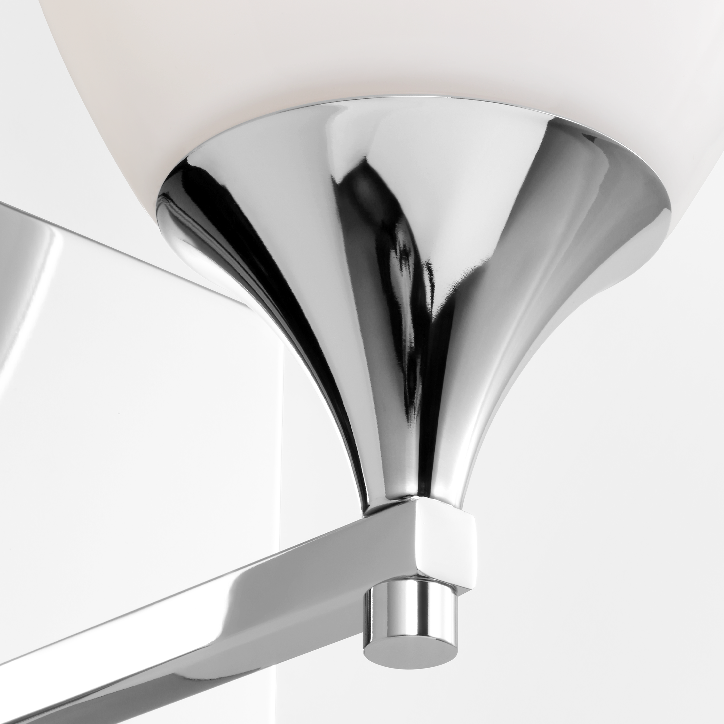 Toffino 1-Light Bath Sconce | Chrome | Milk Glass