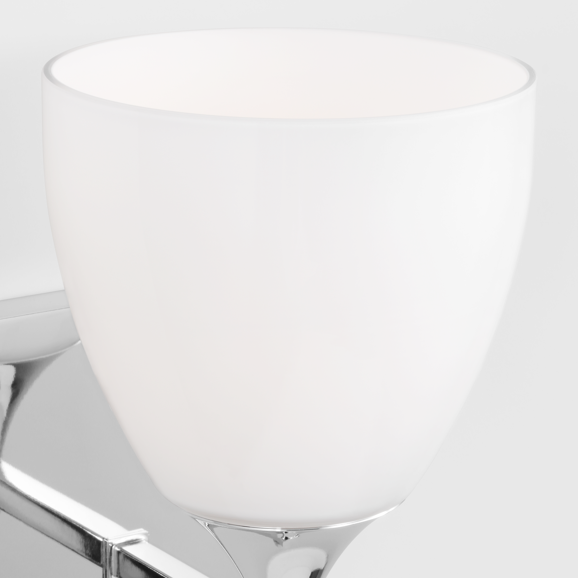 Toffino 1-Light Bath Sconce | Chrome | Milk Glass