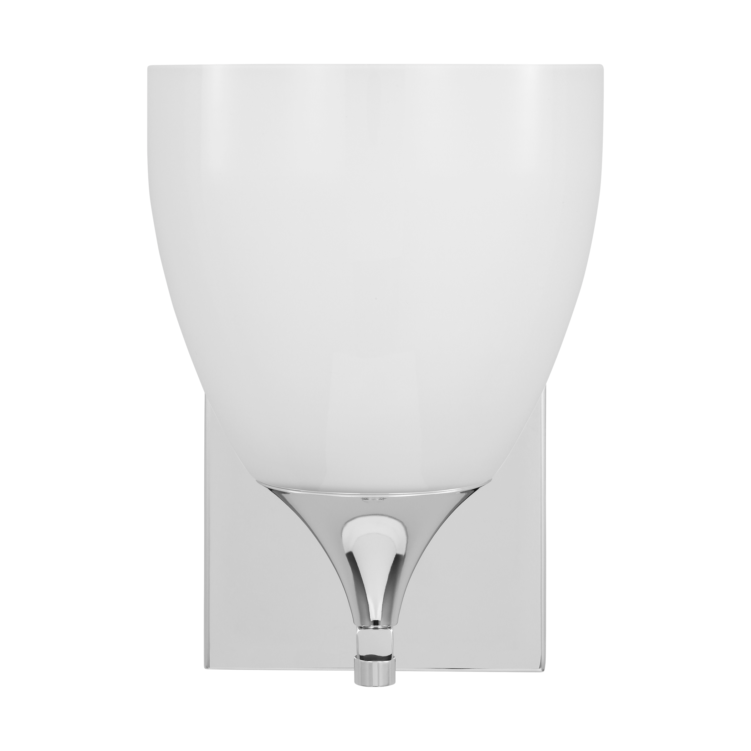 Toffino 1-Light Bath Sconce | Chrome | Milk Glass