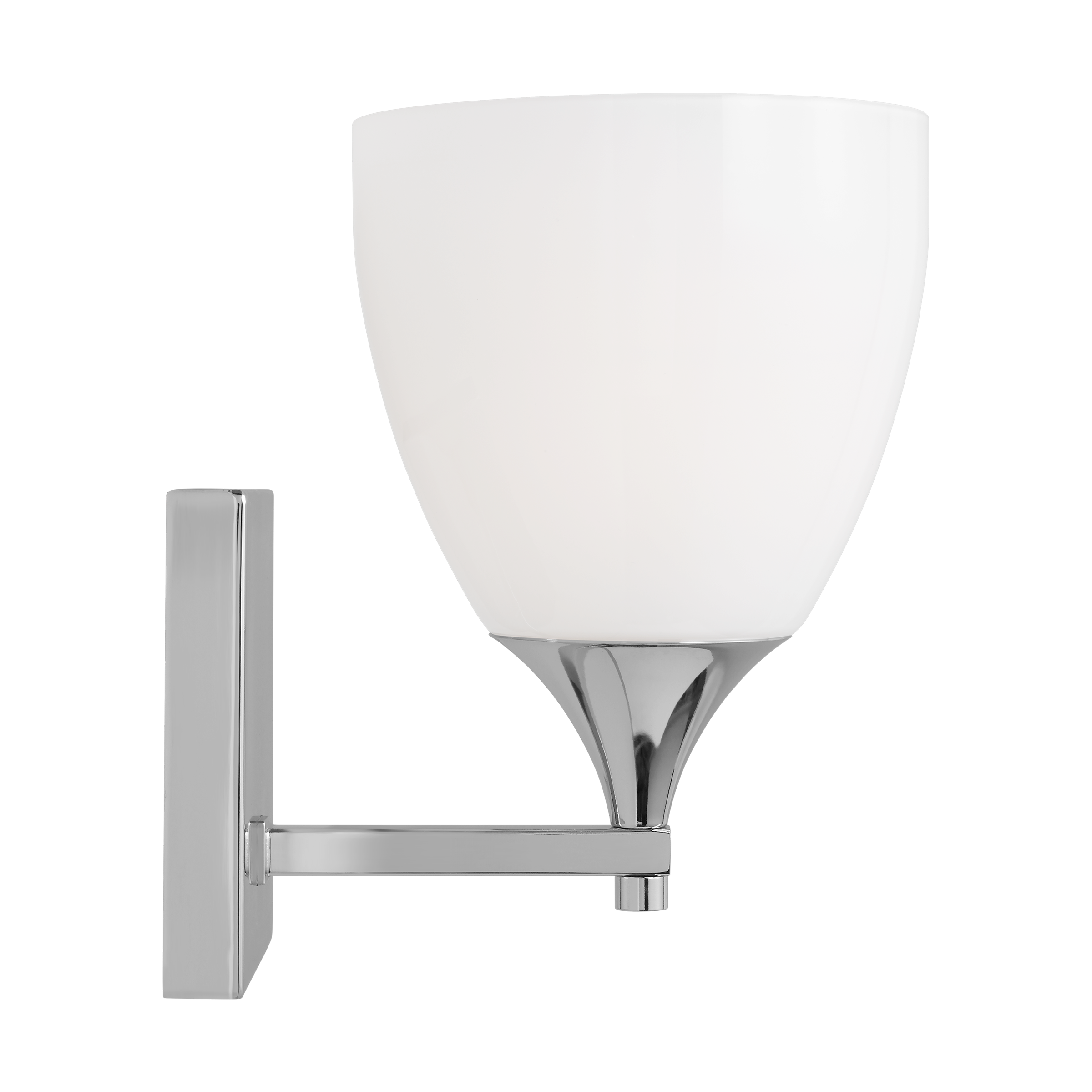 Toffino 1-Light Bath Sconce | Chrome | Milk Glass