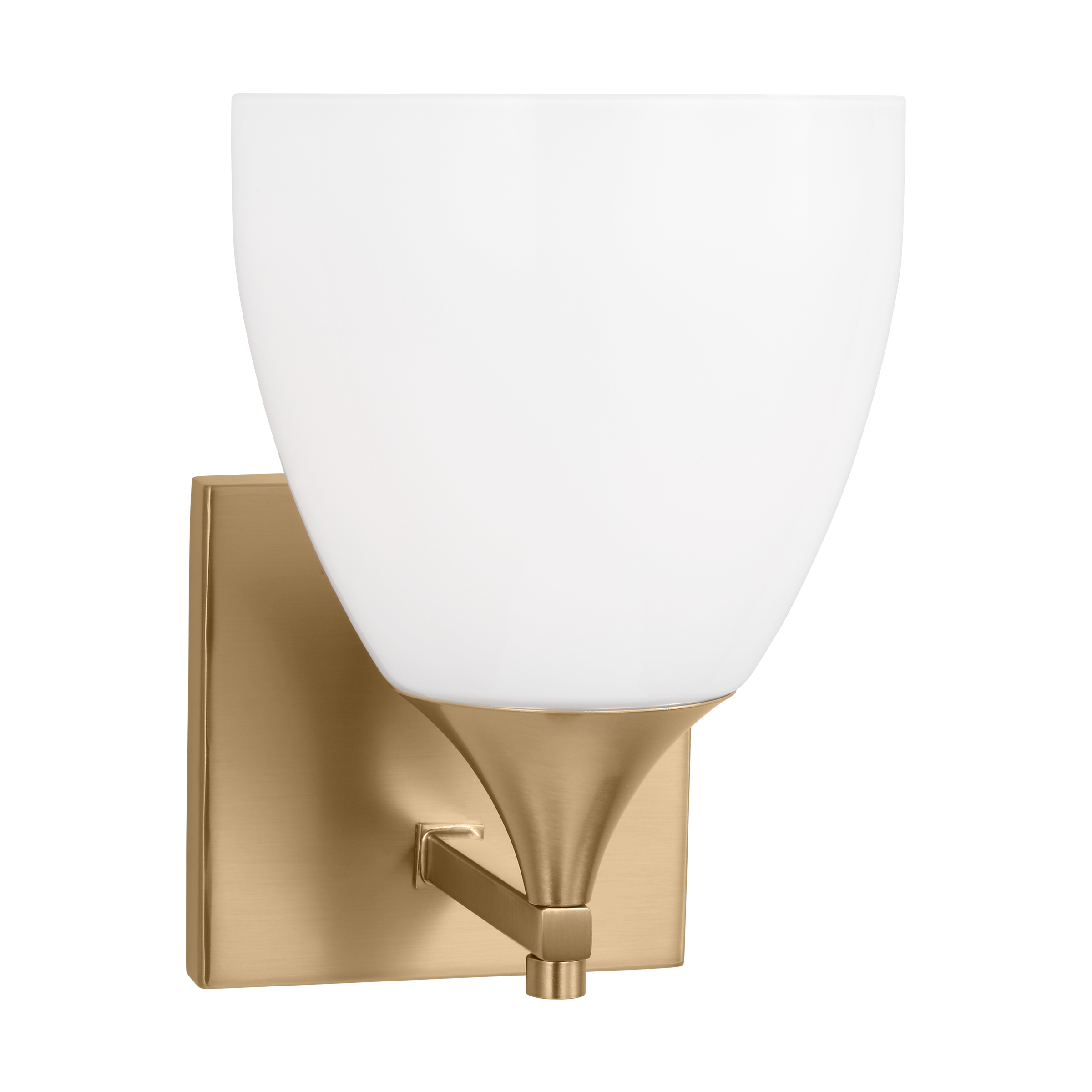 Toffino 1-Light Bath Sconce | Satin Brass | Milk Glass