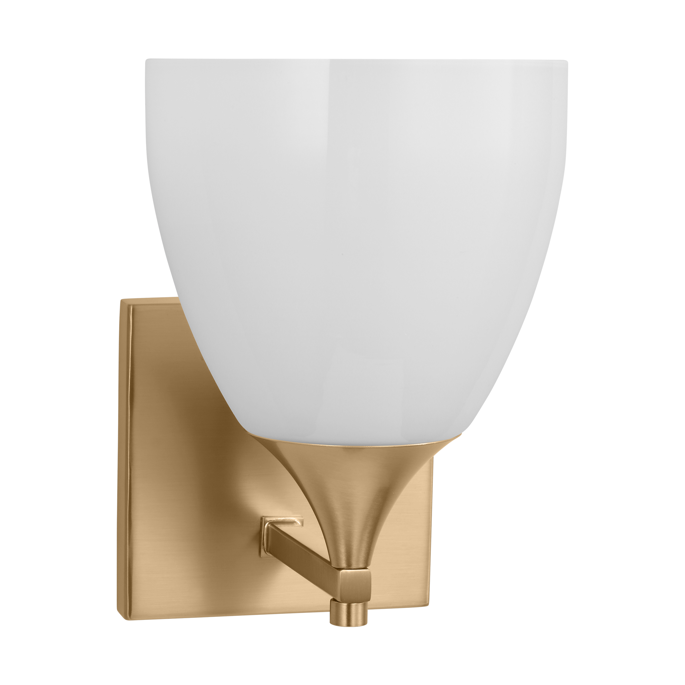 Toffino 1-Light Bath Sconce | Satin Brass | Milk Glass