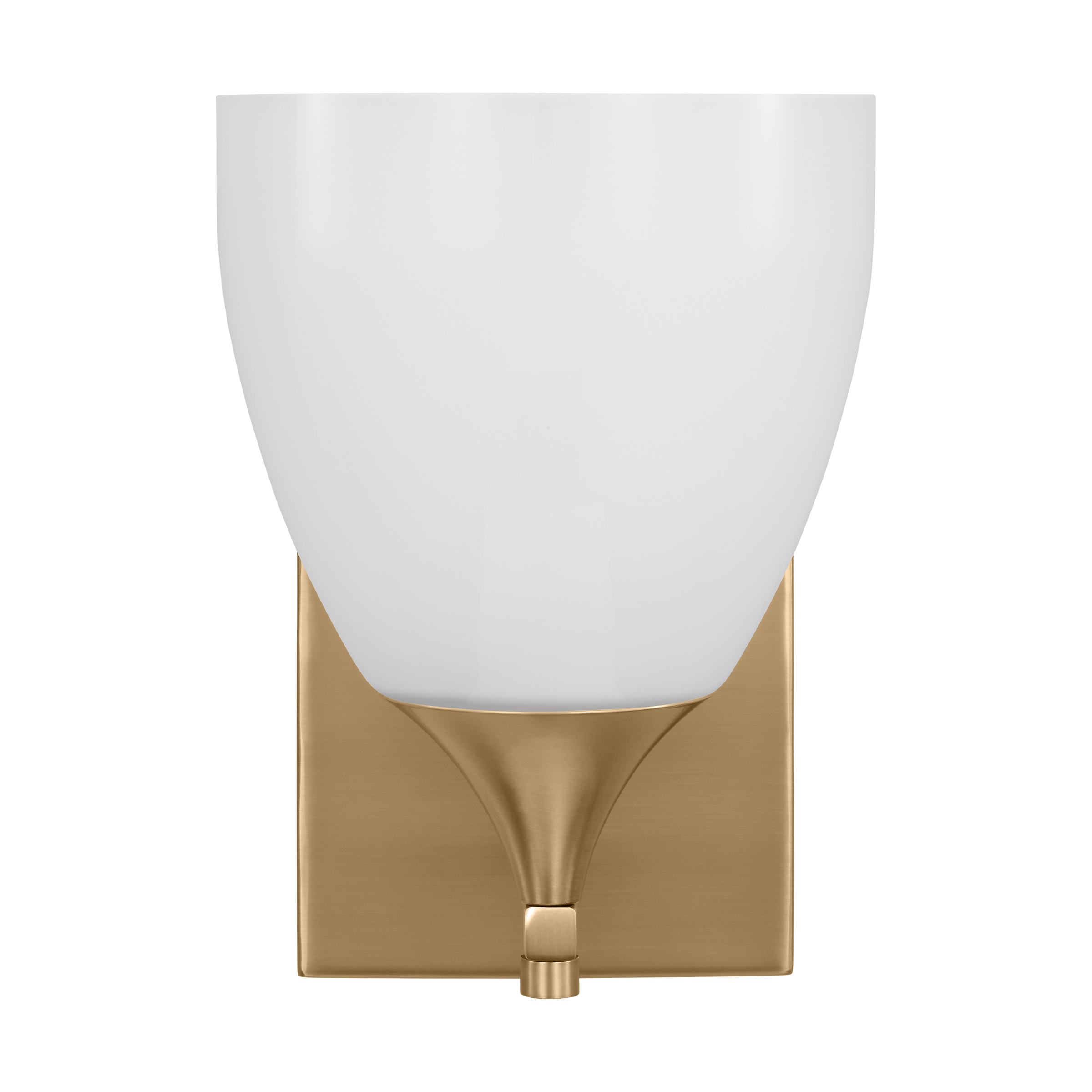 Toffino 1-Light Bath Sconce | Satin Brass | Milk Glass