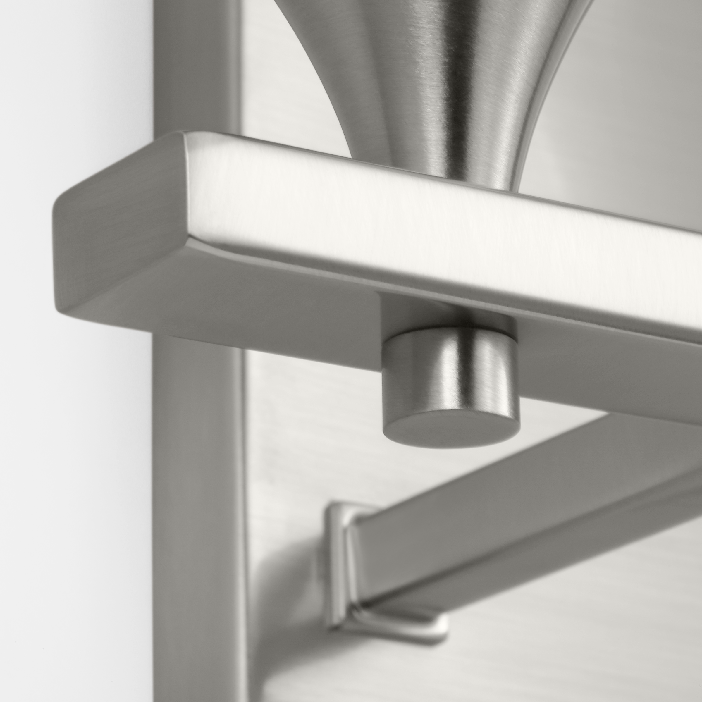 Toffino 2-Light Bath Sconce | Brushed Steel | Milk Glass
