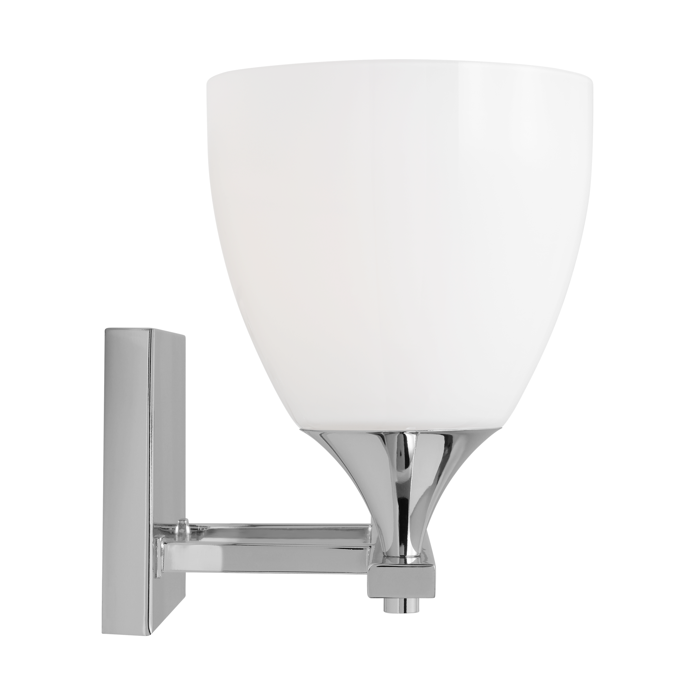 Toffino 2-Light Bath Sconce | Chrome | Milk Glass
