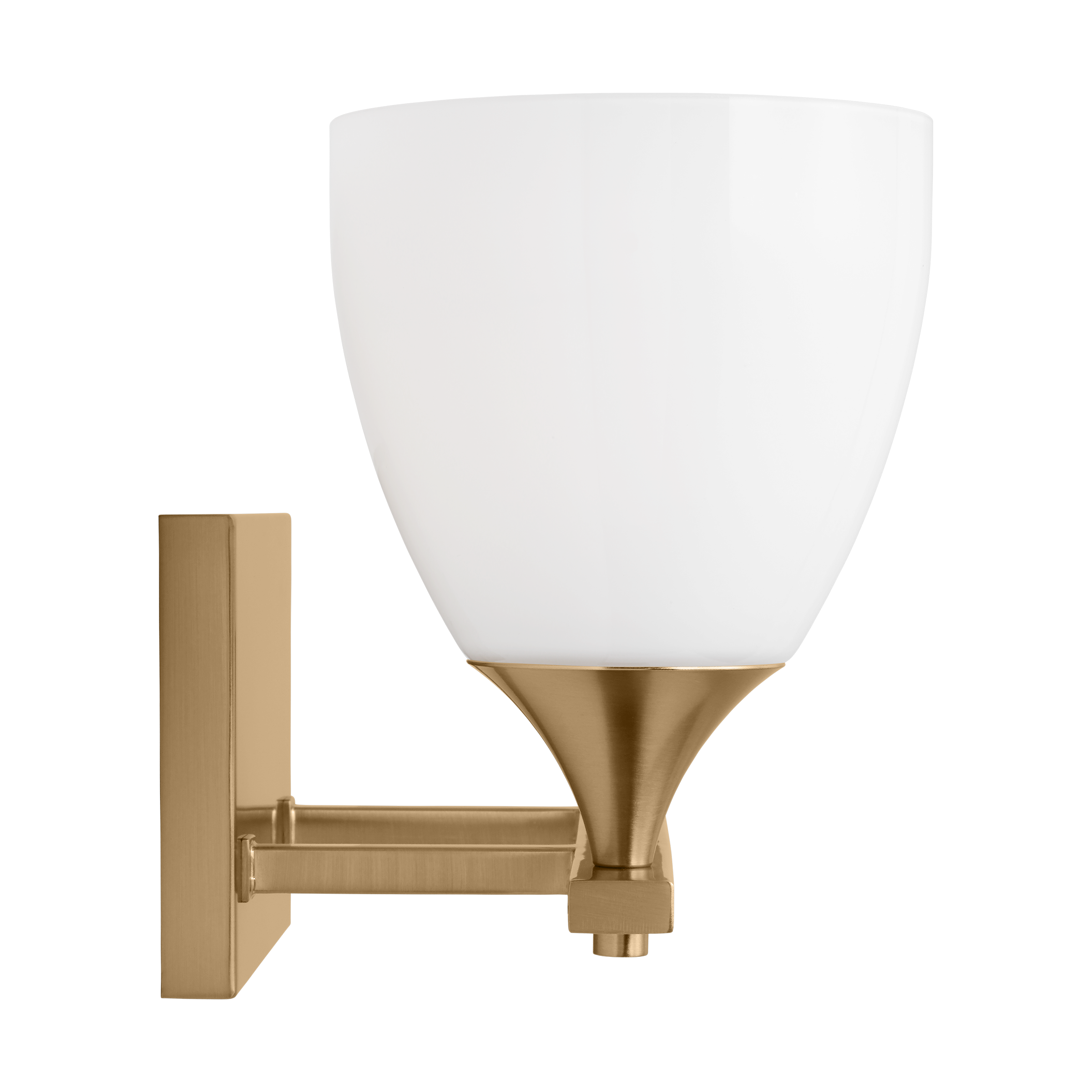 Toffino 2-Light Bath Sconce | Satin Brass | Milk Glass