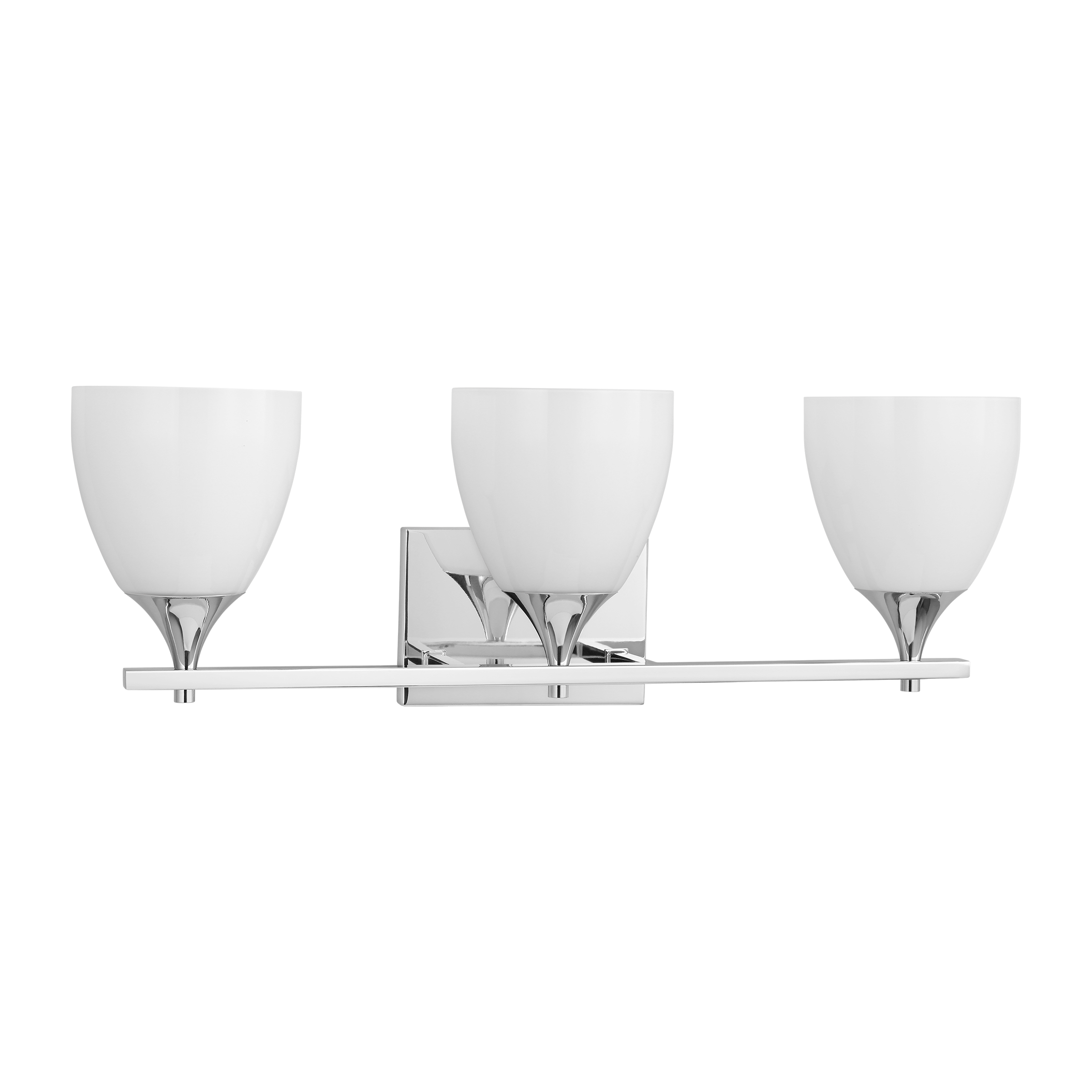 Toffino 3-Light Bath Sconce | Chrome | Milk Glass