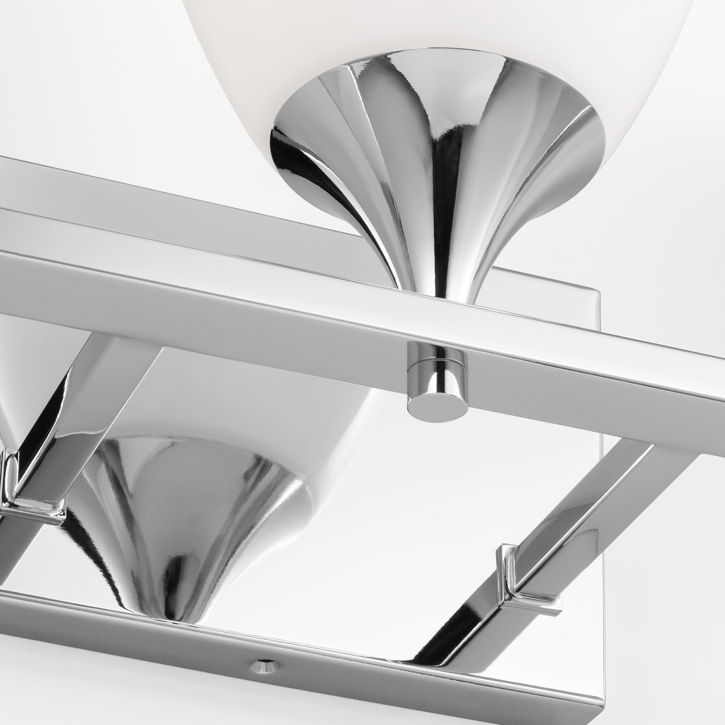 Toffino 3-Light Bath Sconce | Chrome | Milk Glass