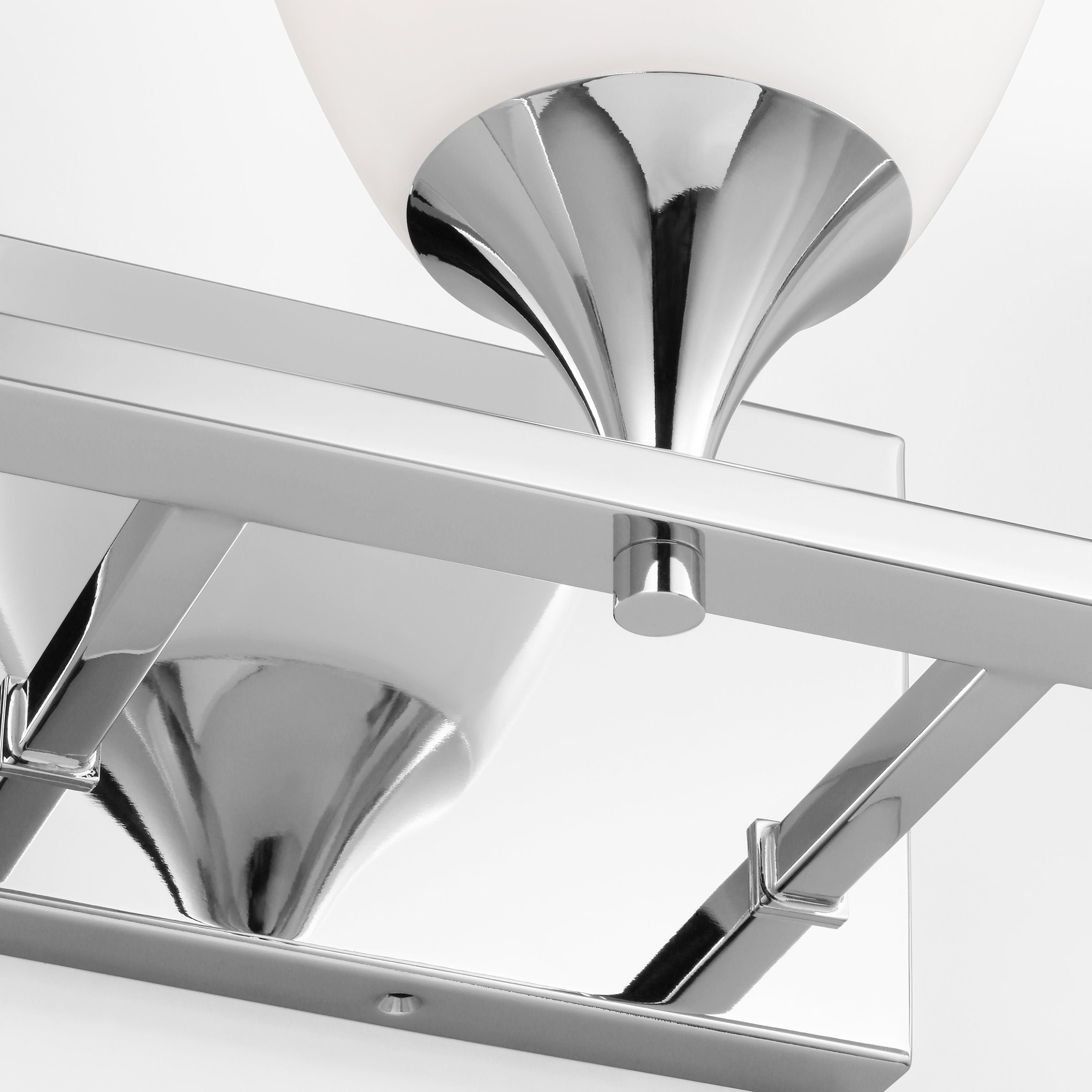 Toffino 3-Light Bath Sconce | Chrome | Milk Glass