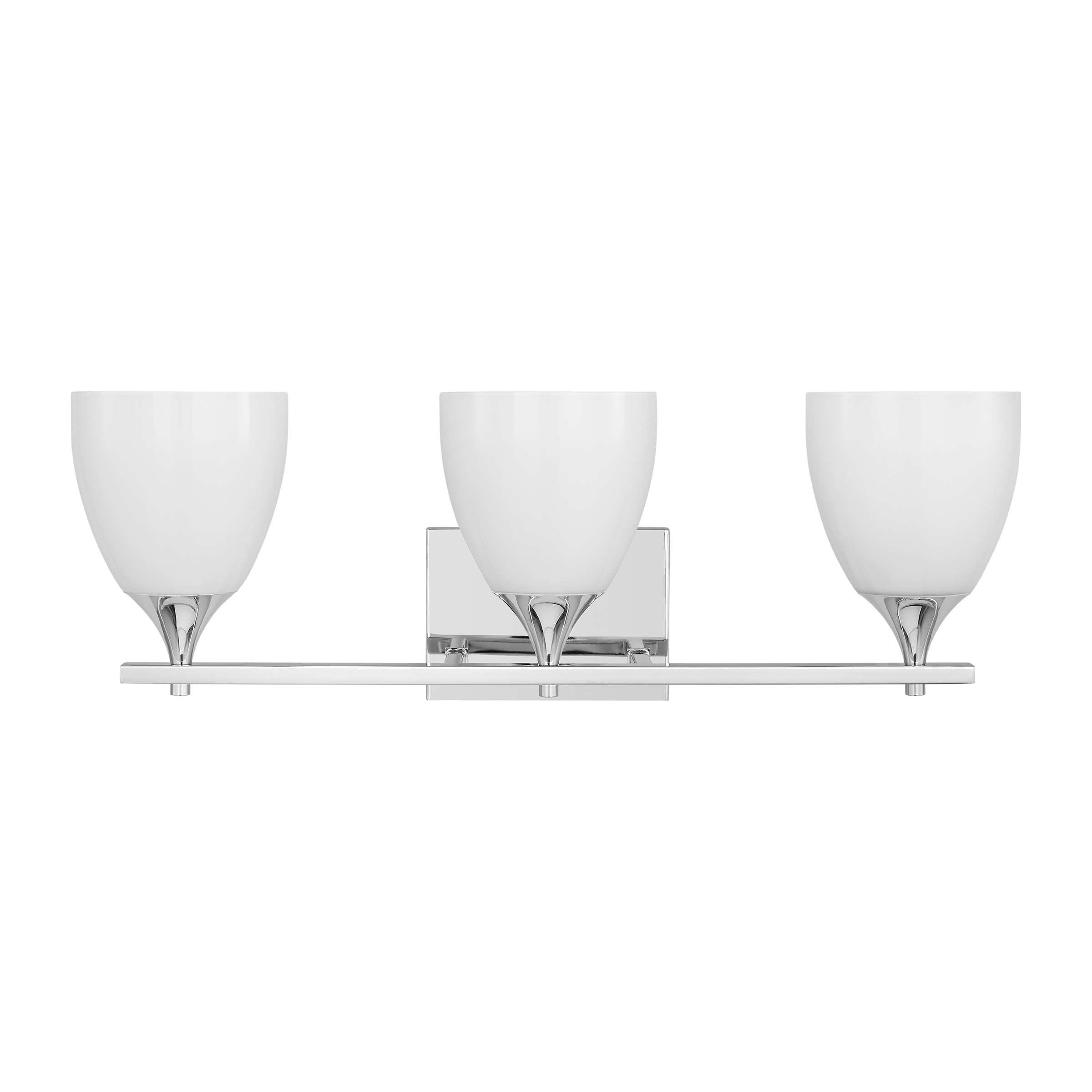 Toffino 3-Light Bath Sconce | Chrome | Milk Glass