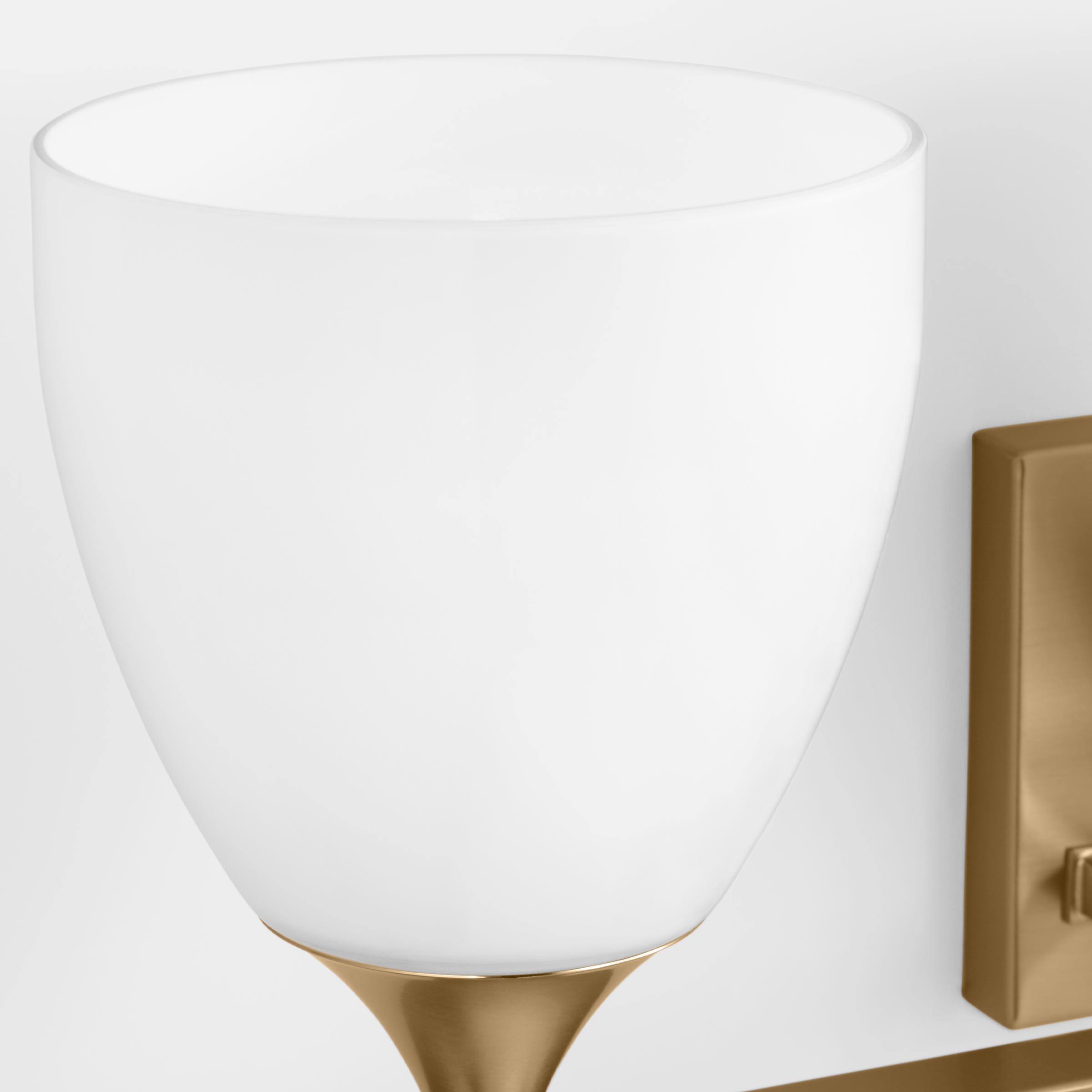 Toffino 3-Light Bath Sconce | Satin Brass | Milk Glass