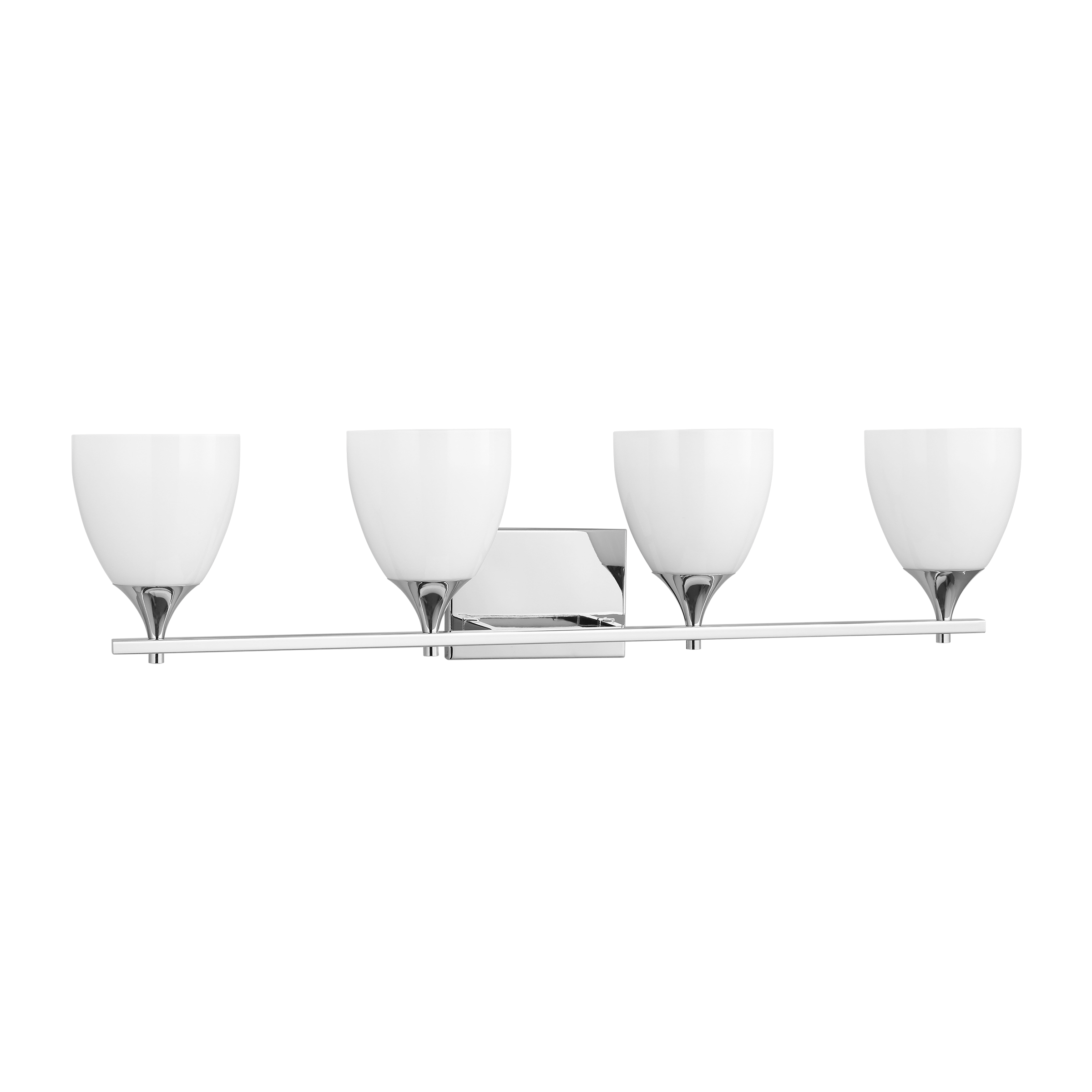 Toffino 4-Light Bath Sconce | Chrome | Milk Glass