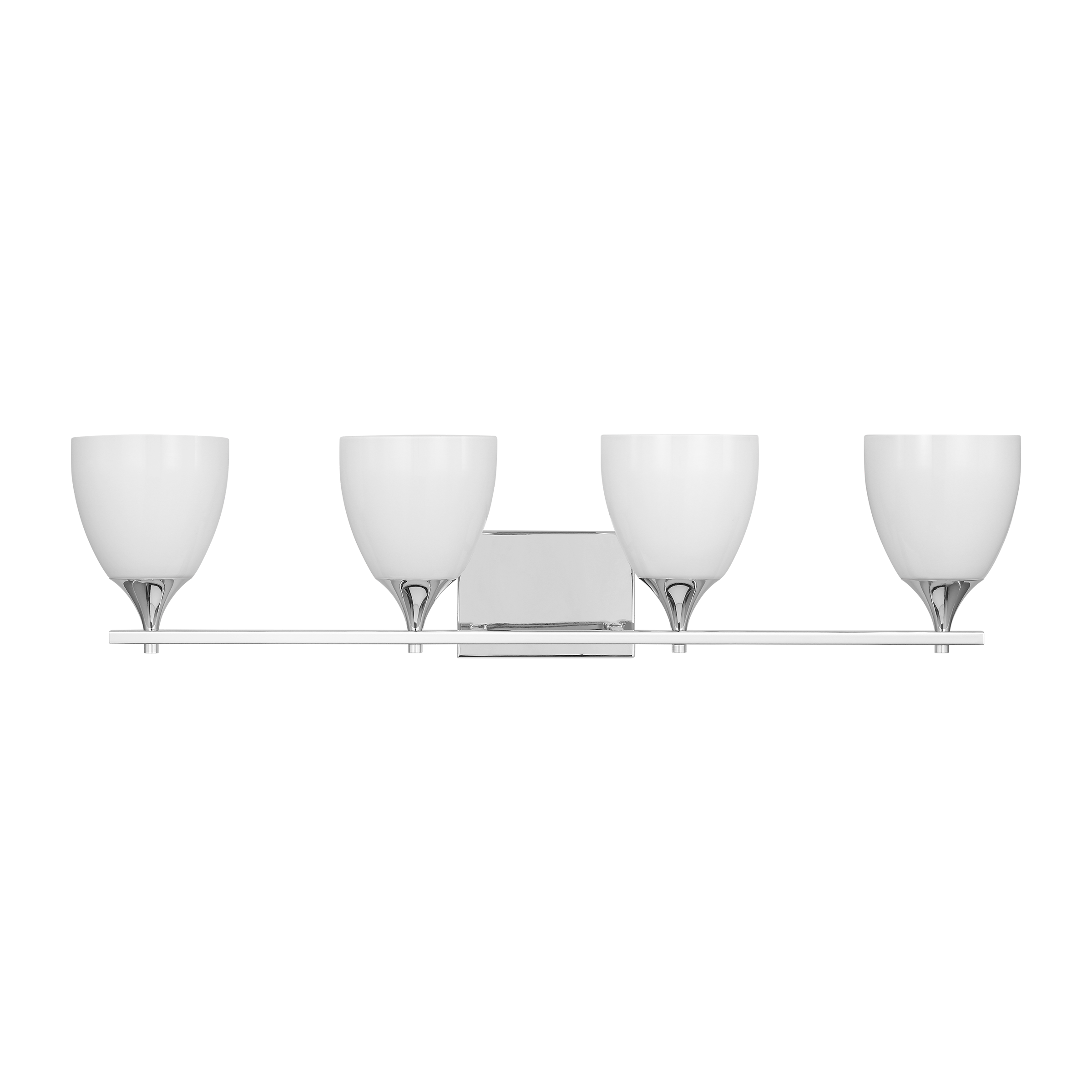 Toffino 4-Light Bath Sconce | Chrome | Milk Glass