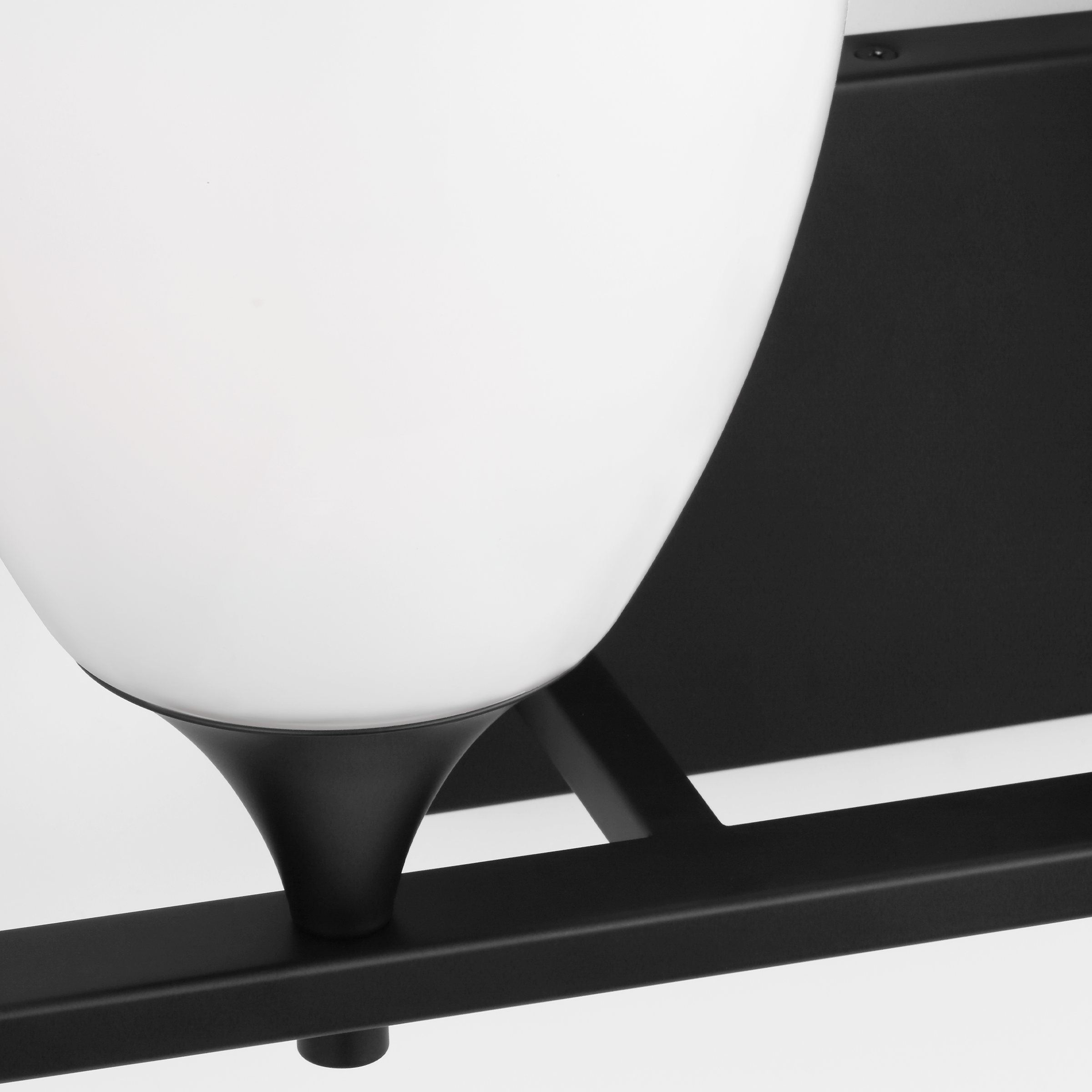 Toffino 4-Light Bath Sconce | Midnight Black | Milk Glass
