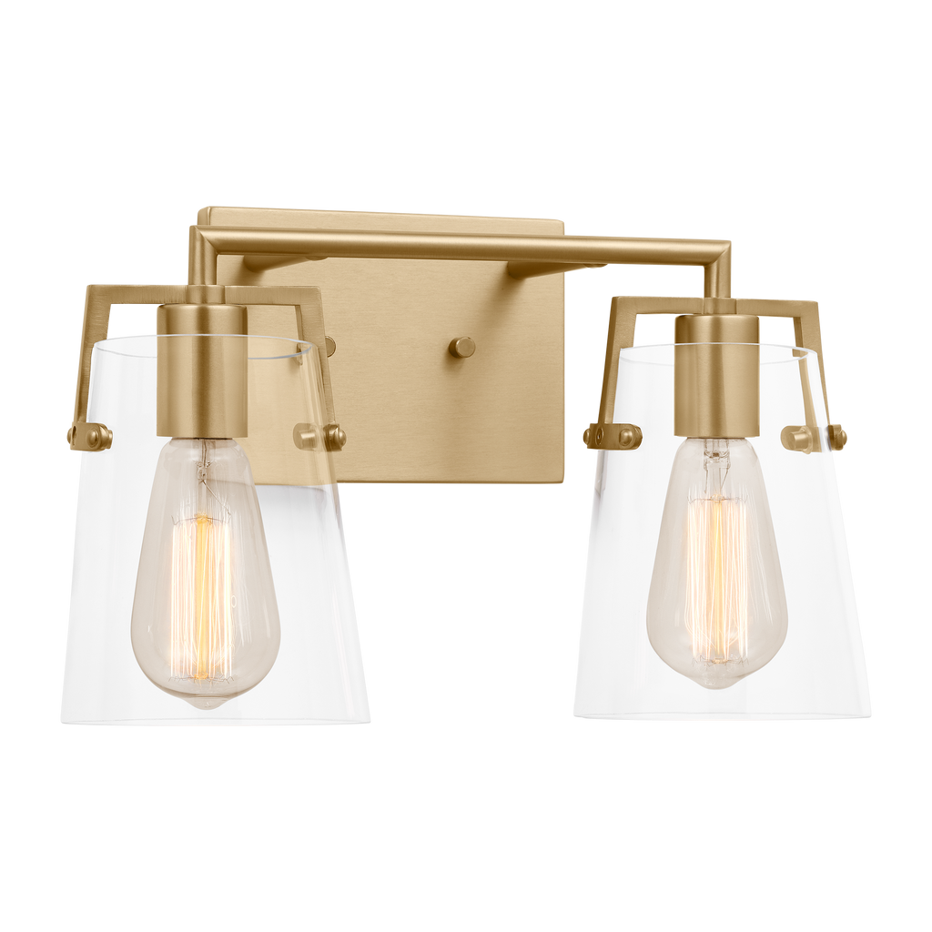 Crofton 2 - Light Vanity Satin Brass