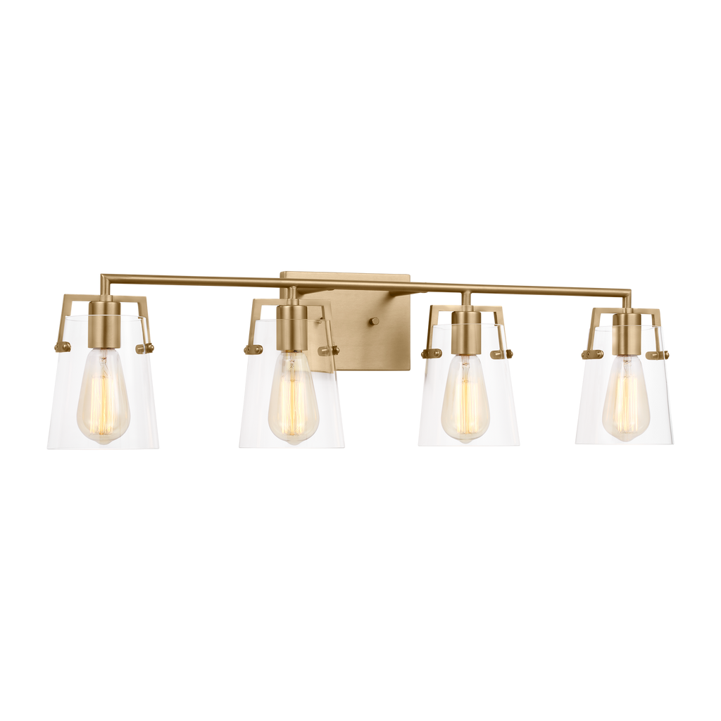 Crofton 4 - Light Vanity Satin Brass