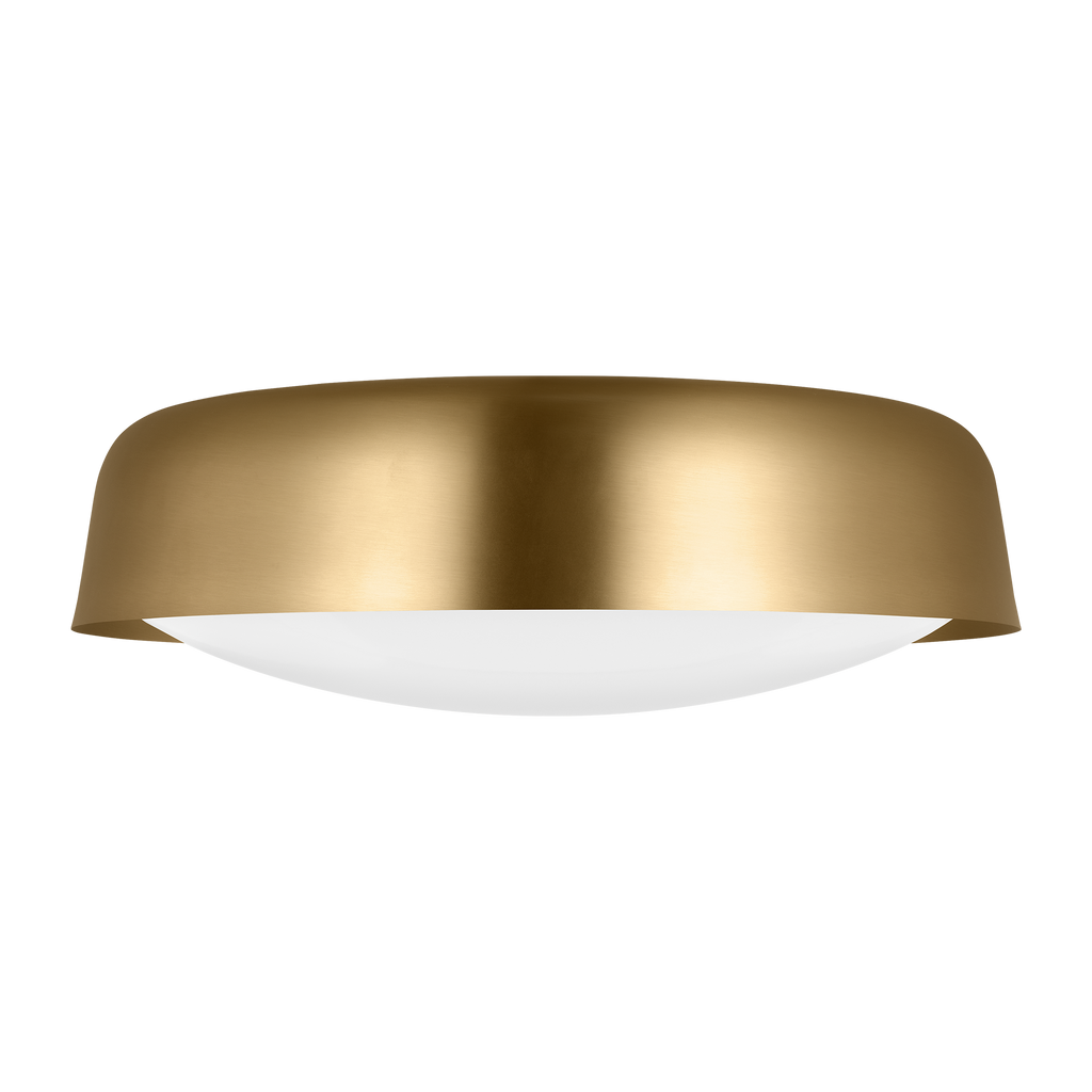 Draper Large Flush Mount Burnished Brass