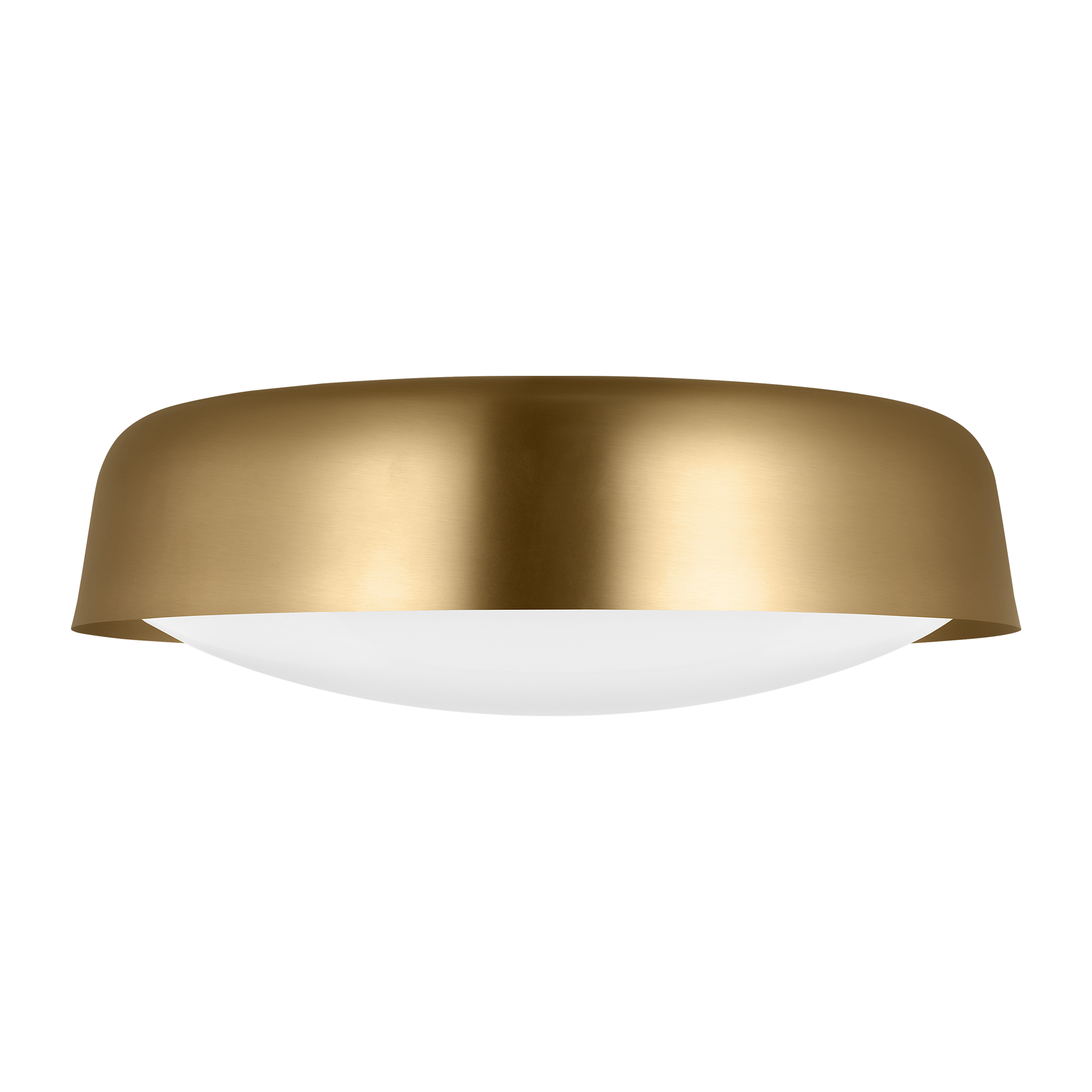 Draper Large Flush Mount Burnished Brass