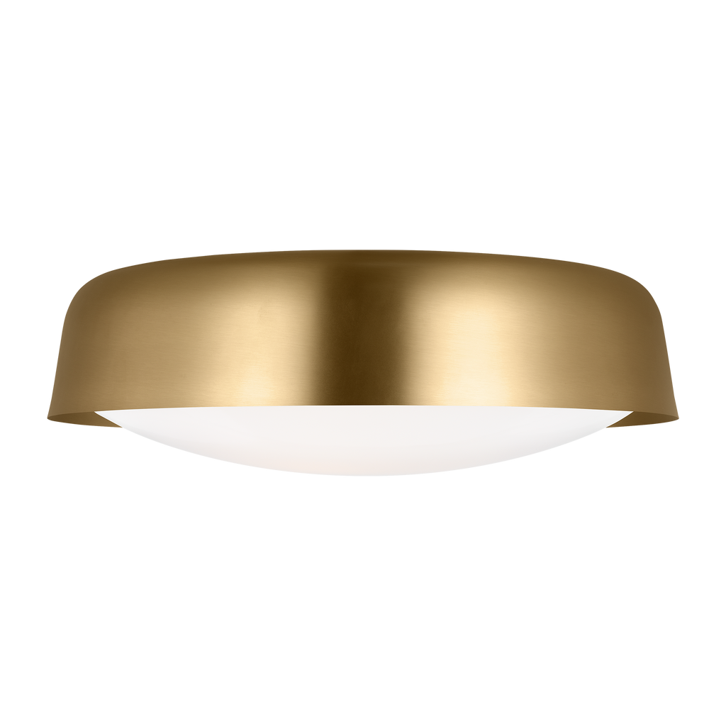 Draper Large Flush Mount Burnished Brass