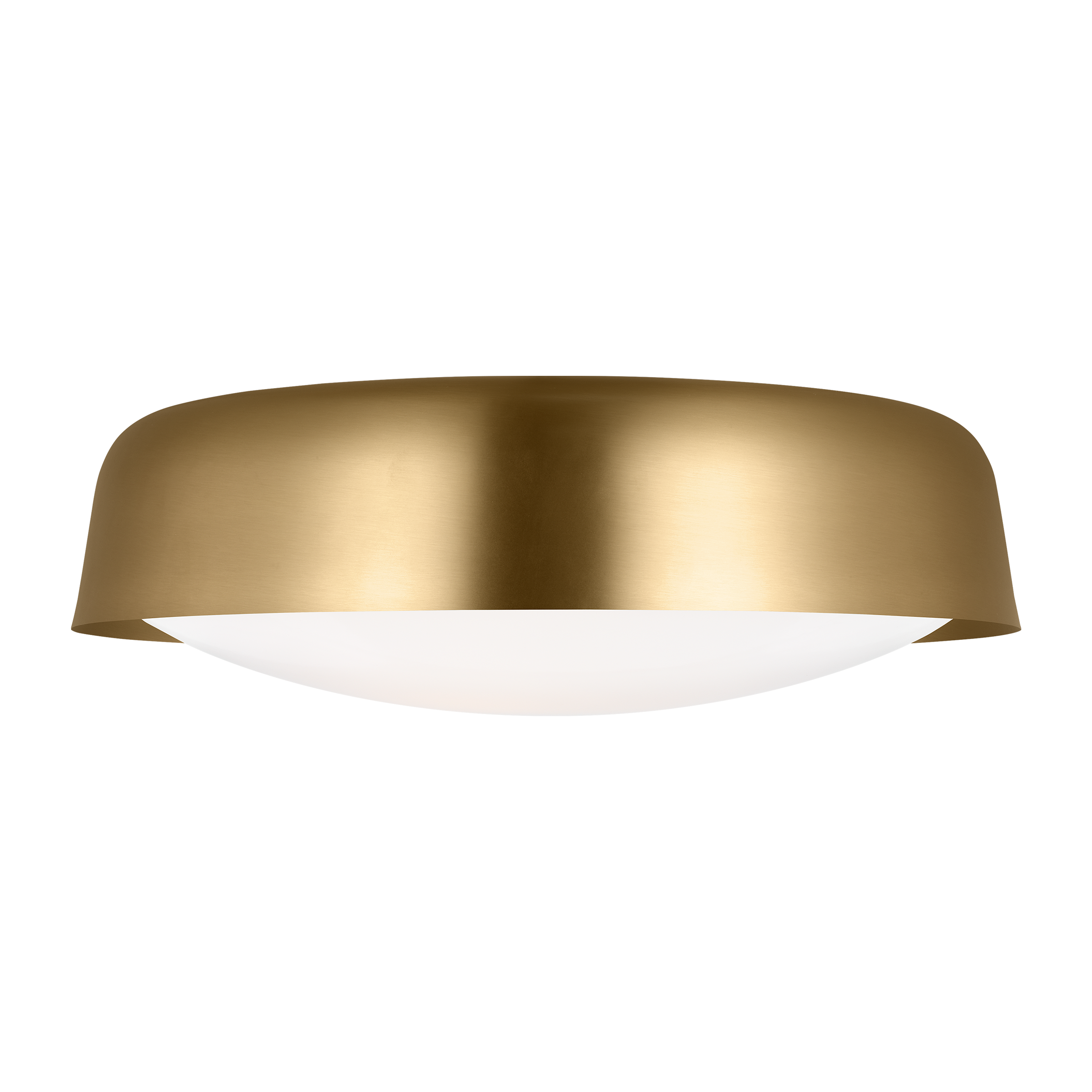 Draper Large Flush Mount Burnished Brass