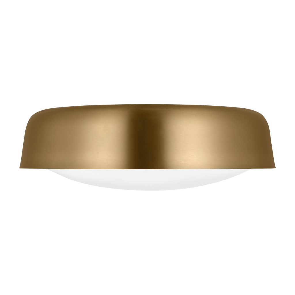 Draper Large Flush Mount Burnished Brass