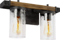 Angelo 2 - Light Vanity Distressed Weathered Oak / Slate Grey Metal