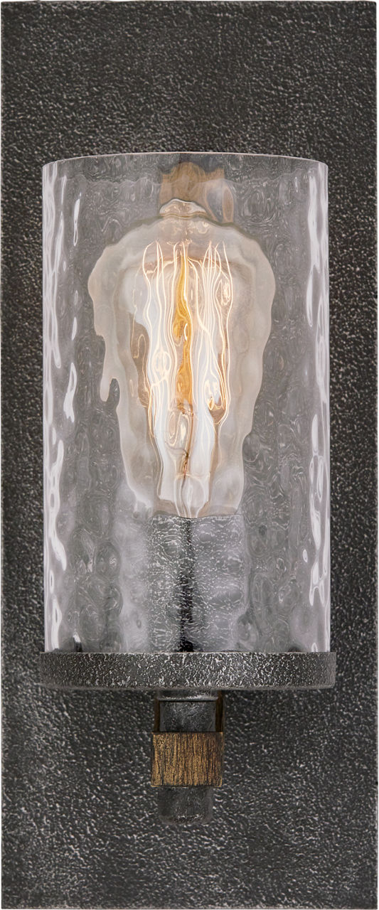 Angelo Sconce Distressed Weathered Oak / Slate Grey Metal