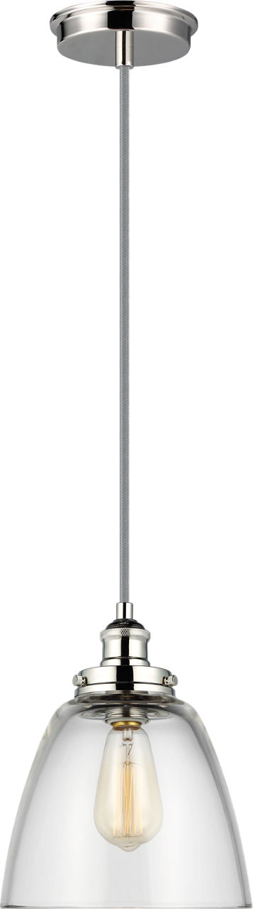Baskin Dome Pendant | Polished Nickel