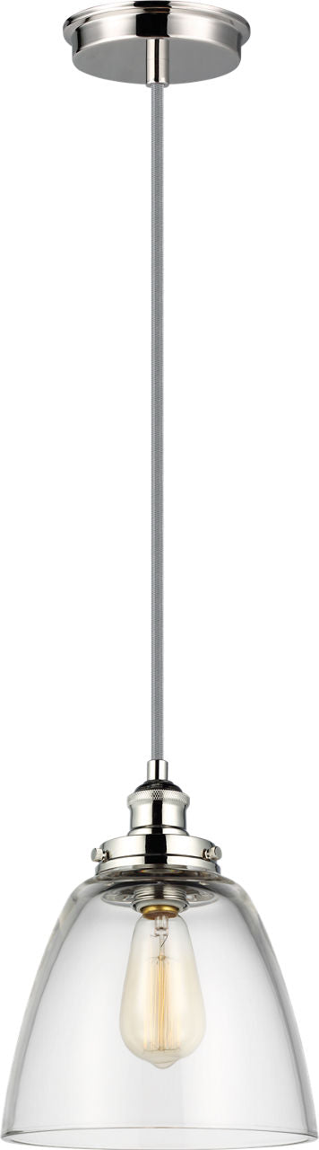 Baskin Dome Pendant | Polished Nickel