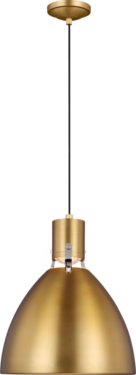 Brynne Small LED Pendant Burnished Brass Bulbs Included