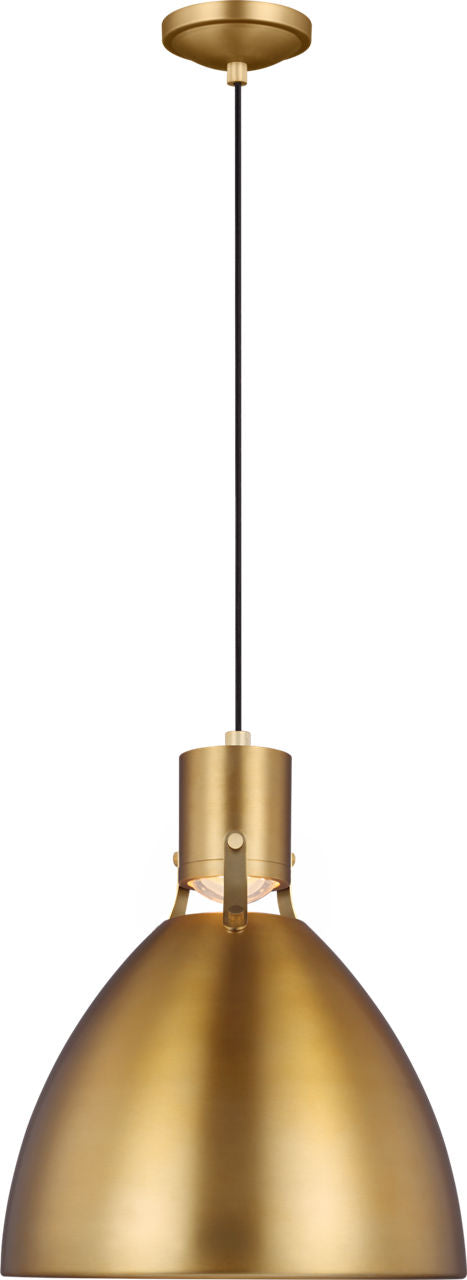 Brynne Small LED Pendant Burnished Brass Bulbs Included