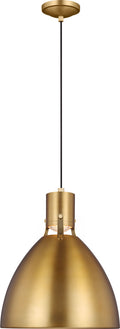 Brynne Small LED Pendant Burnished Brass Bulbs Included