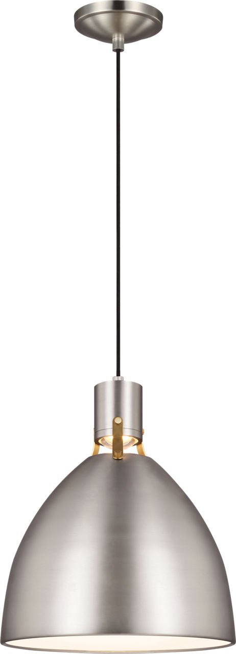 Brynne Small LED Pendant Satin Nickel Bulbs Included
