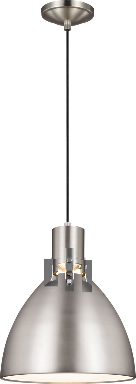 Brynne Small LED Pendant Satin Nickel Bulbs Included