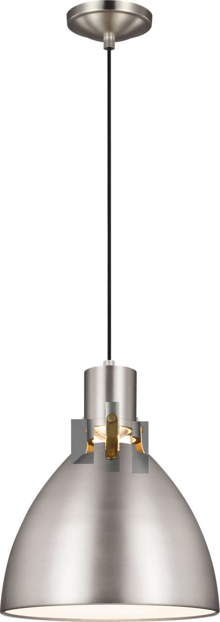 Brynne Small LED Pendant Satin Nickel Bulbs Included