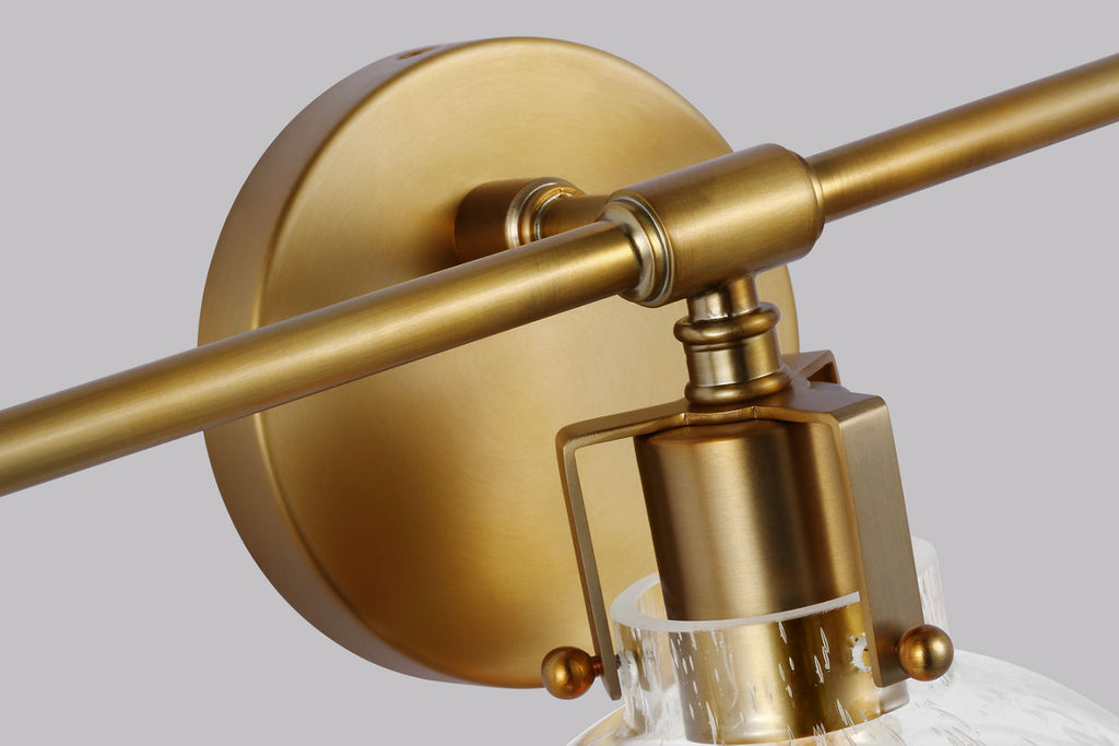 Clara 3 - Light Vanity | Burnished Brass